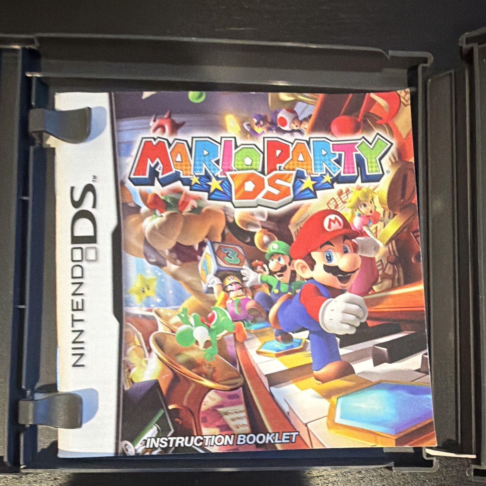 Nintendo DS Lite White Console w/ Mario Party DS, Case & Instruction Booklet