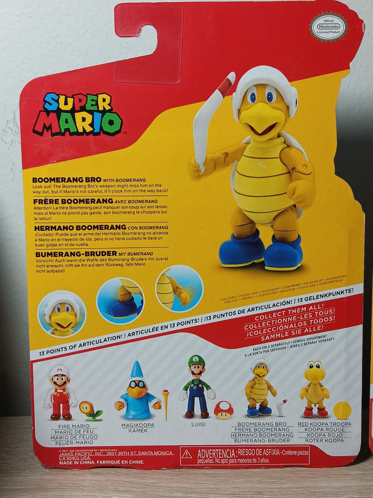 *FREE SHIP* 4″ BOOMERANG BRO + MARIO Super Mario World of Nintendo Jakks