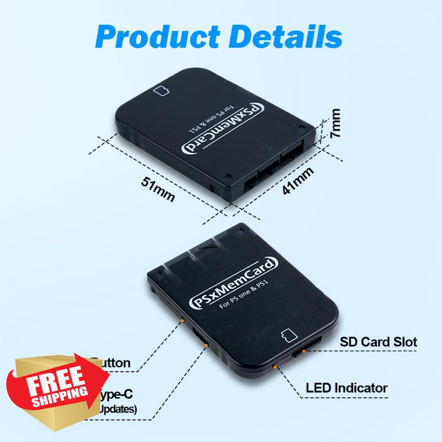 Kaico PS1 Memory Card 512MB Micro SD