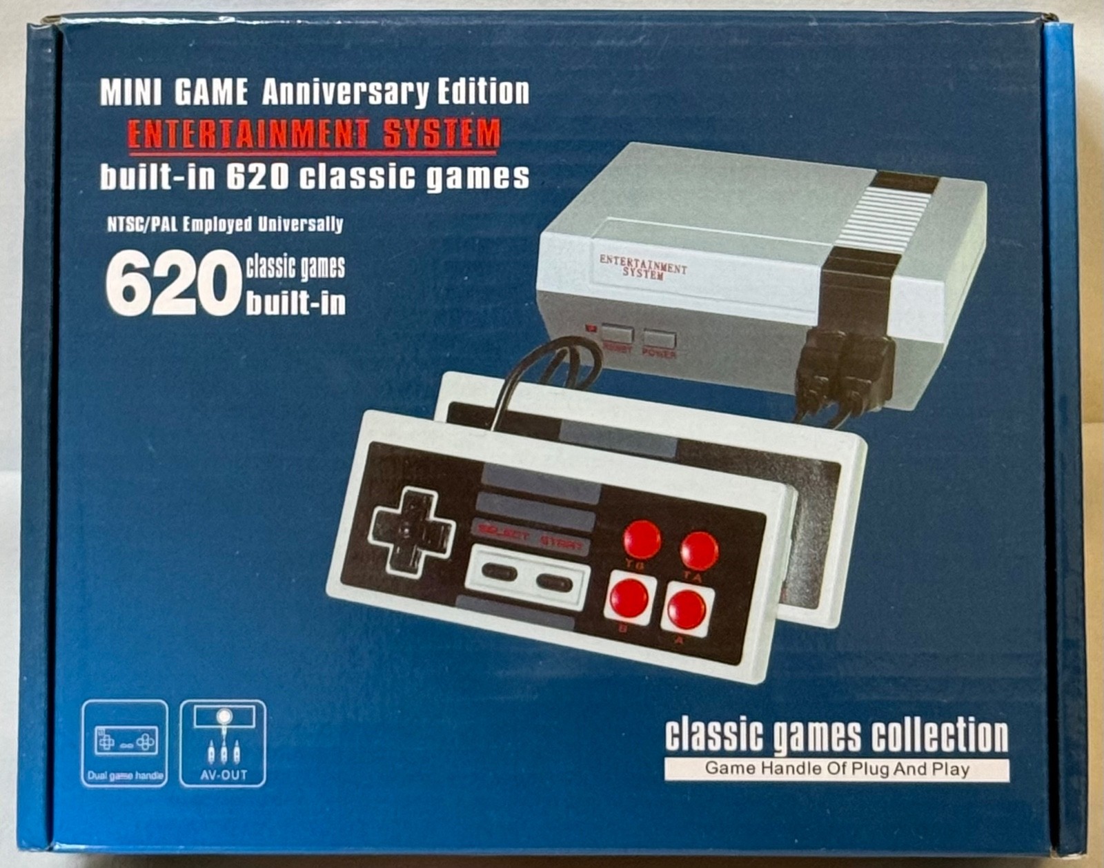 New Mini Game Anniversary Edition 620 Classic Games Style Console Plug & Play