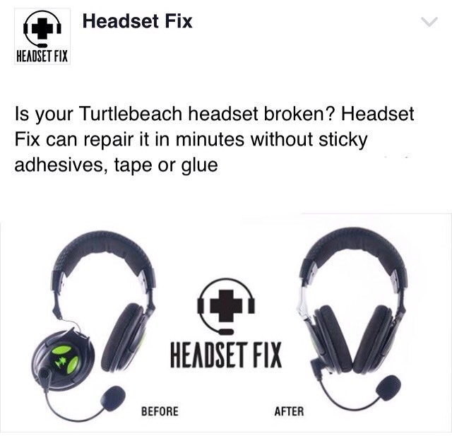 Snap-N-Fix Headband Repair For Turtle Beach X12 / PX22 / Call Of Duty Ghosts