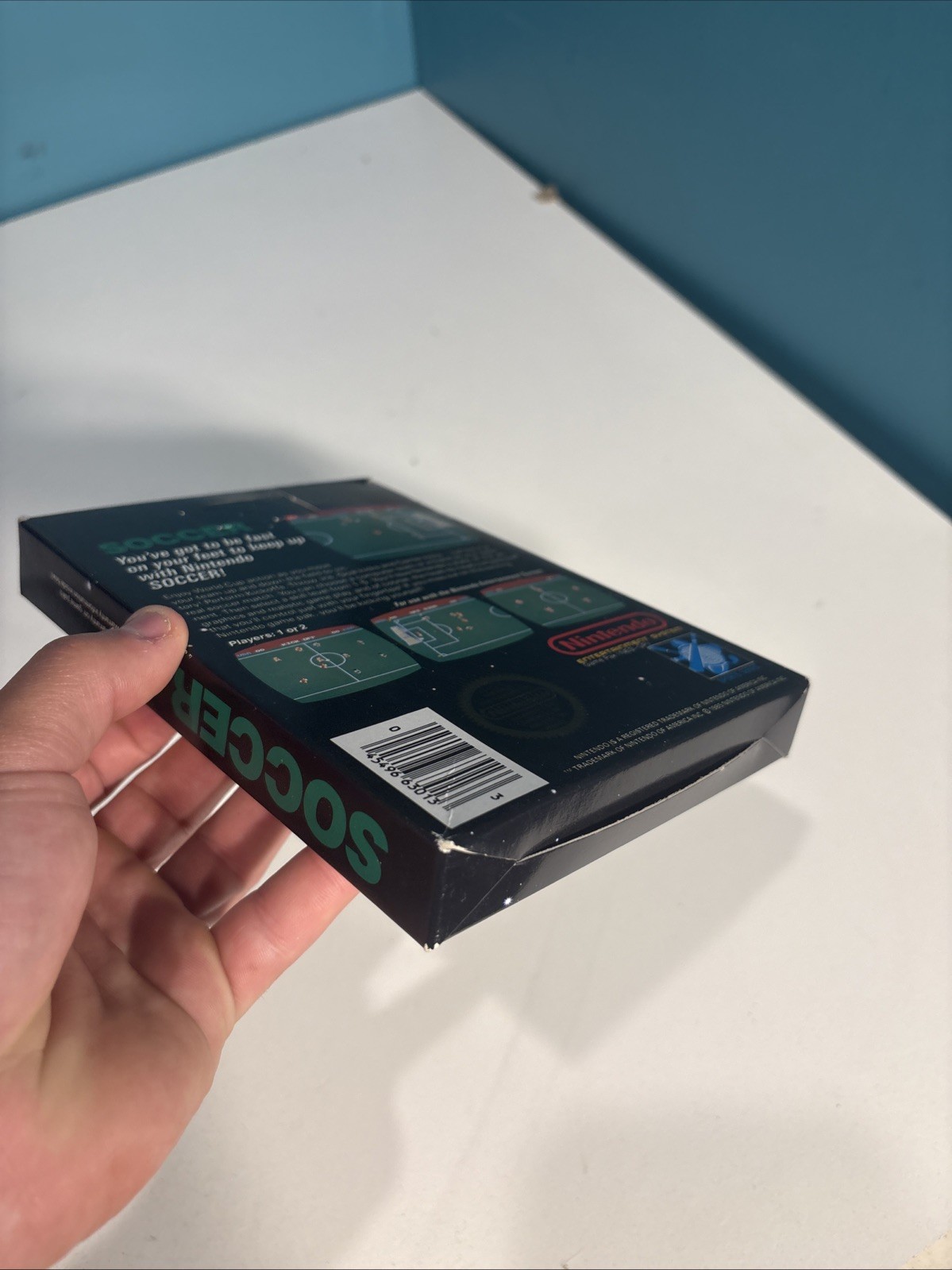 Soccer – Nintendo NES Box Only – Gloss seal 2nd Print Test Market