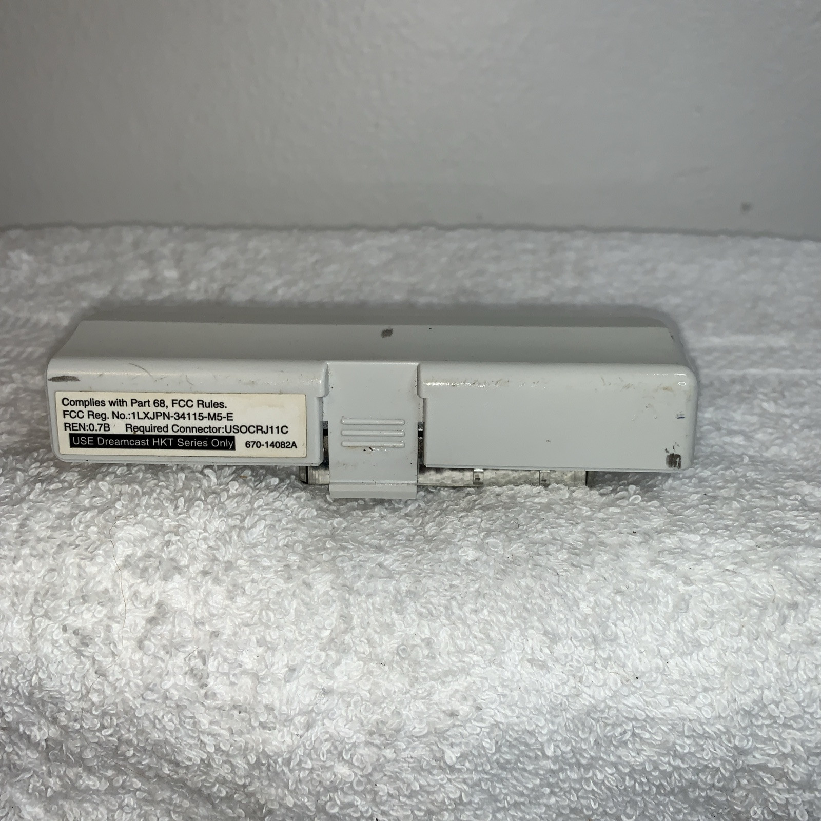 SEGA DREAMCAST DIAL UP (LINE)ADAPTER (670-14082A) FOR DREAMCAST HKT SERIES ONLY
