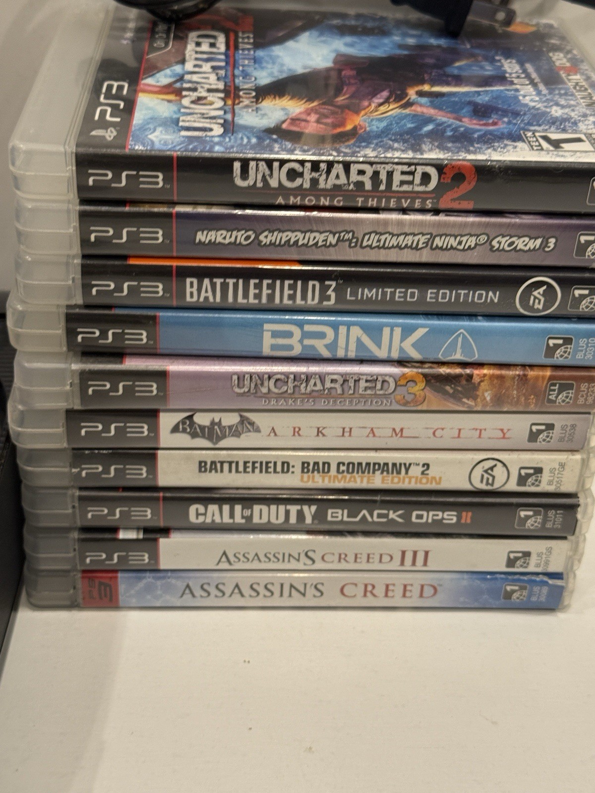 Sony PS3 Super Slim 500GB Console Bundle 21 Games 2 OEM Controllers Tested Works