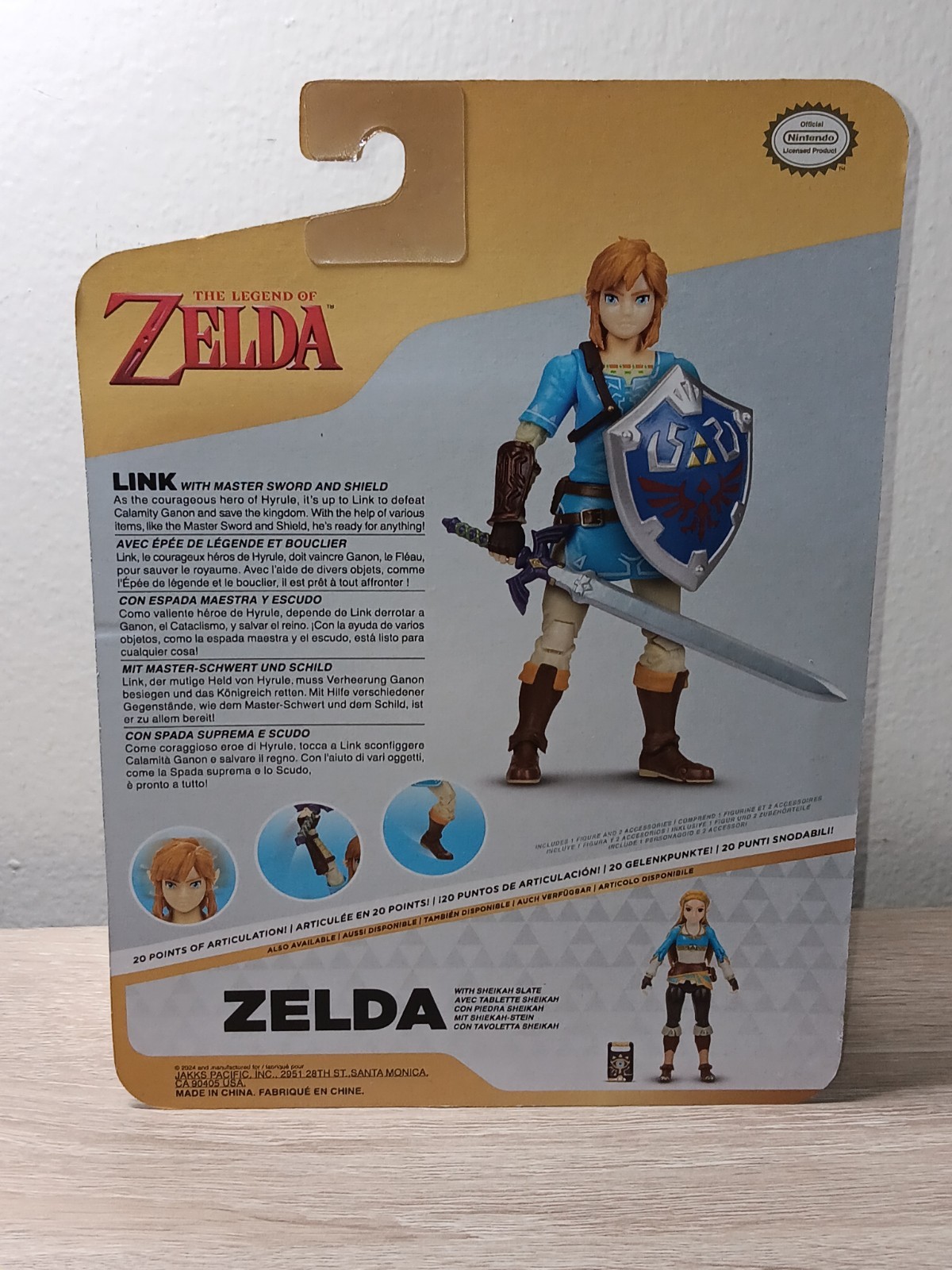 *FREE SHIP* 4″ LINK + Master Sword + Shield The Legend of Zelda Jakks Pacific