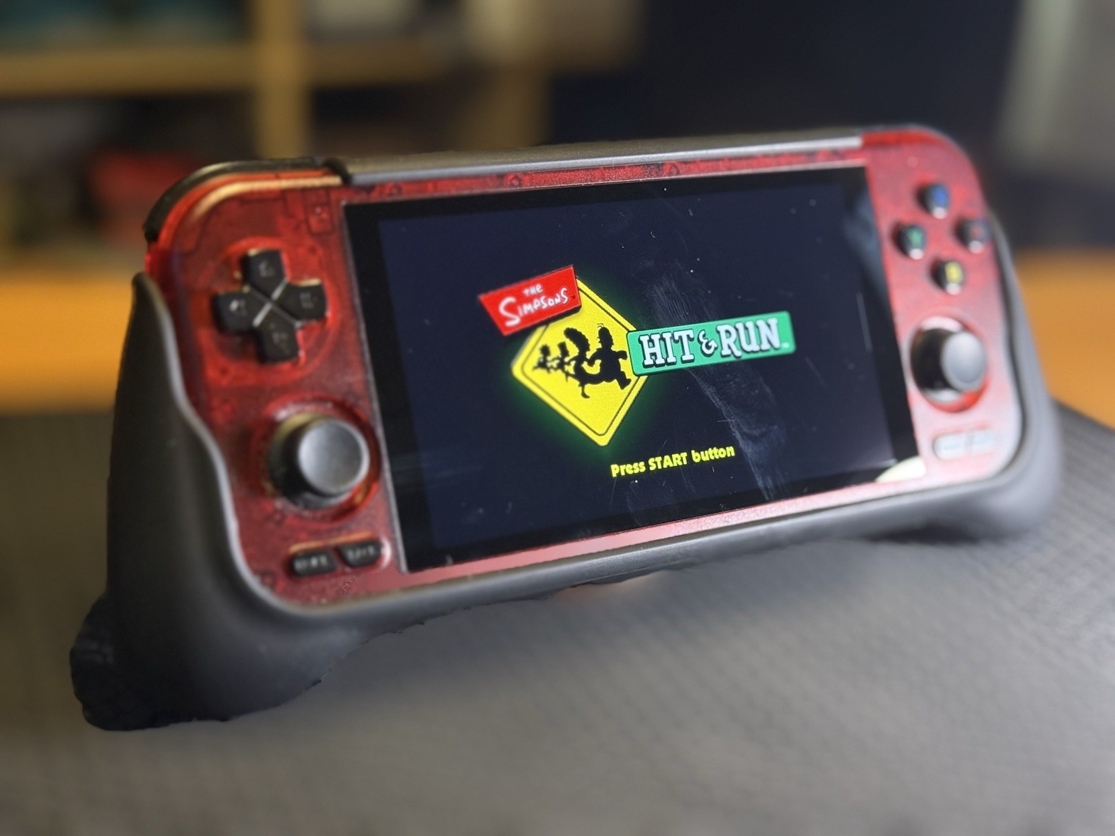 Retroid Pocket 4 Pro Handheld Gaming Console 16bit Color with Grip Watermelon