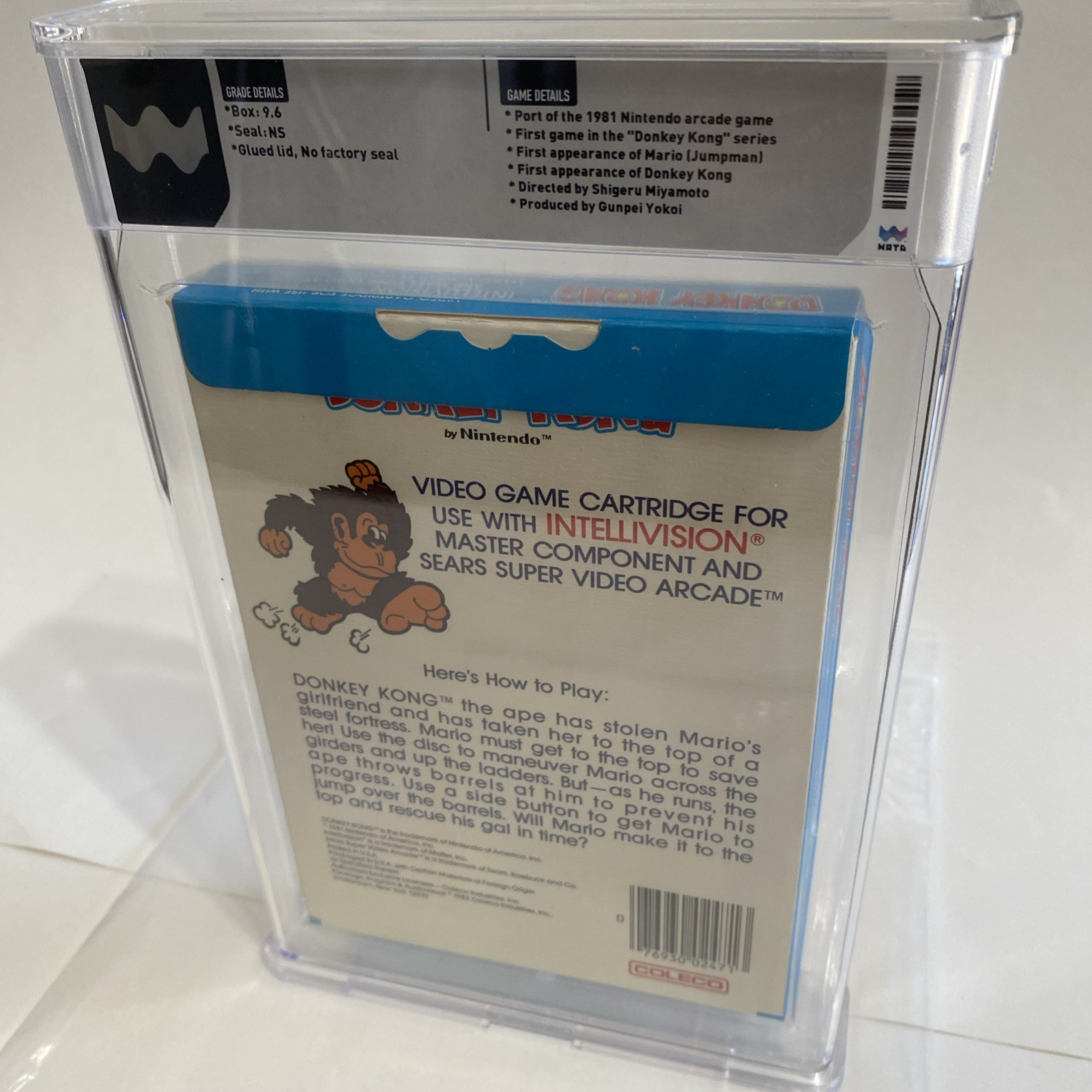 1982 Nintendo Donkey Kong Intellivision WATA 9.6 Oval 1st APPEARANCE of MARIO