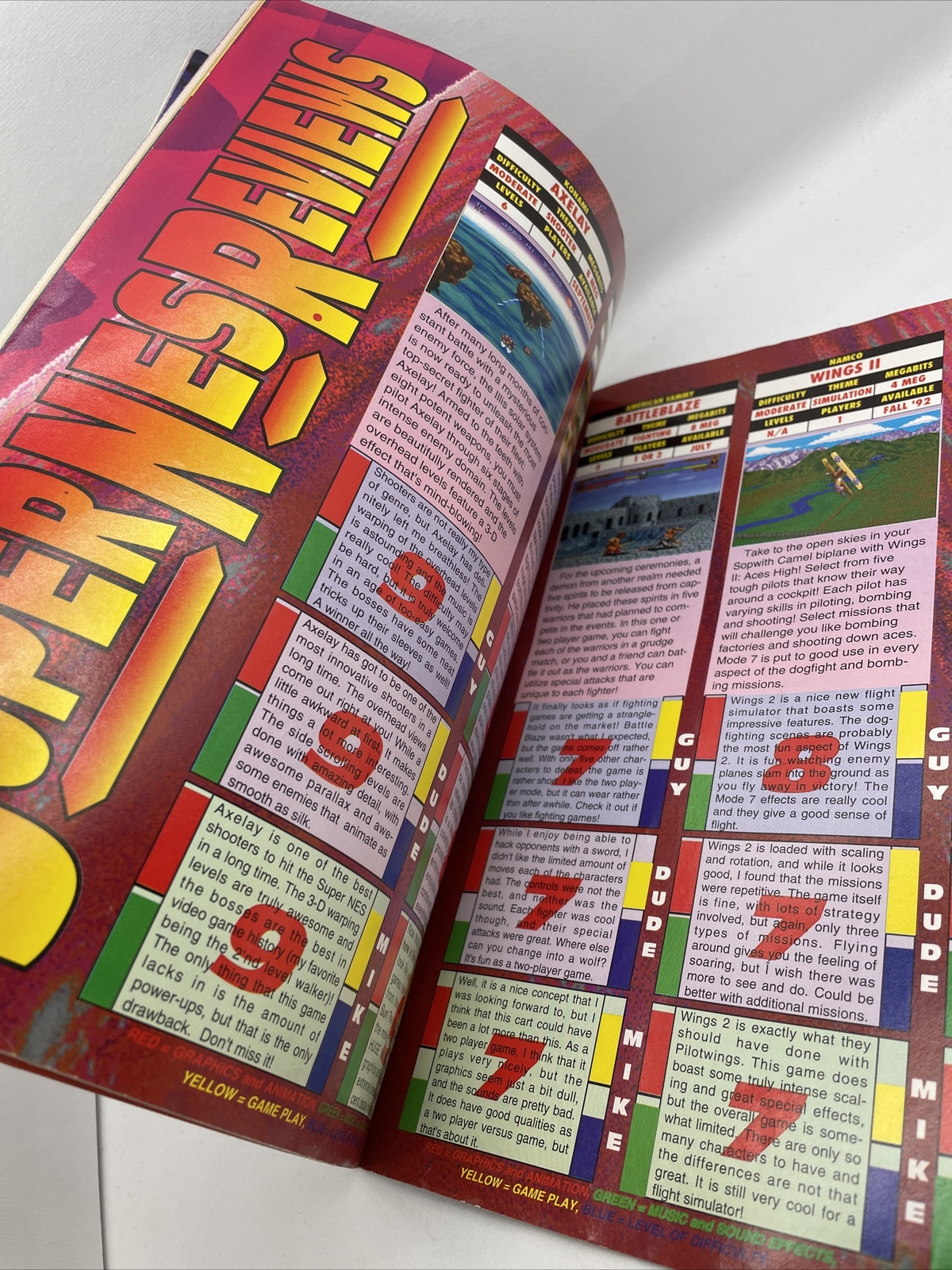 Super NES buyer’s guide 1992 Magazine Missing Cover And Back Cover