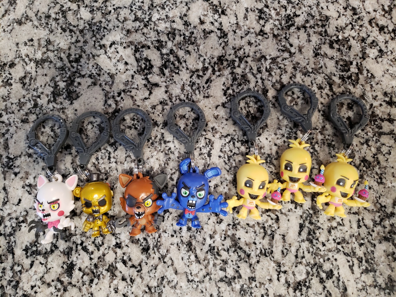 Five Nights At Freddy’s FNAF Backpack Clip, Hanger, Keychain – Lot of 7