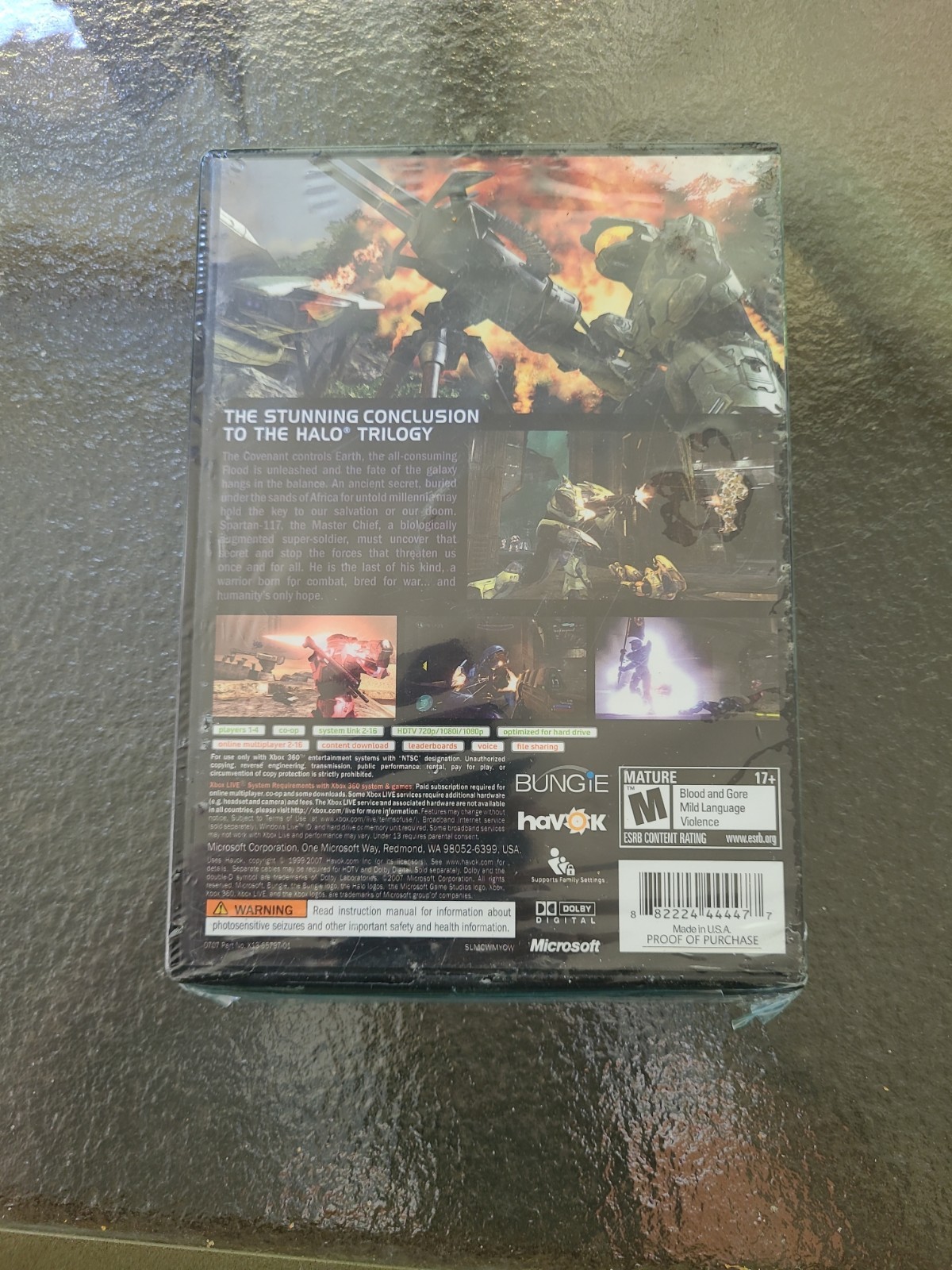 NEW sealed HALO 3 + ESSENTIALS Xbox 360 LEGENDARY EDITION Master Chief MICROSOFT
