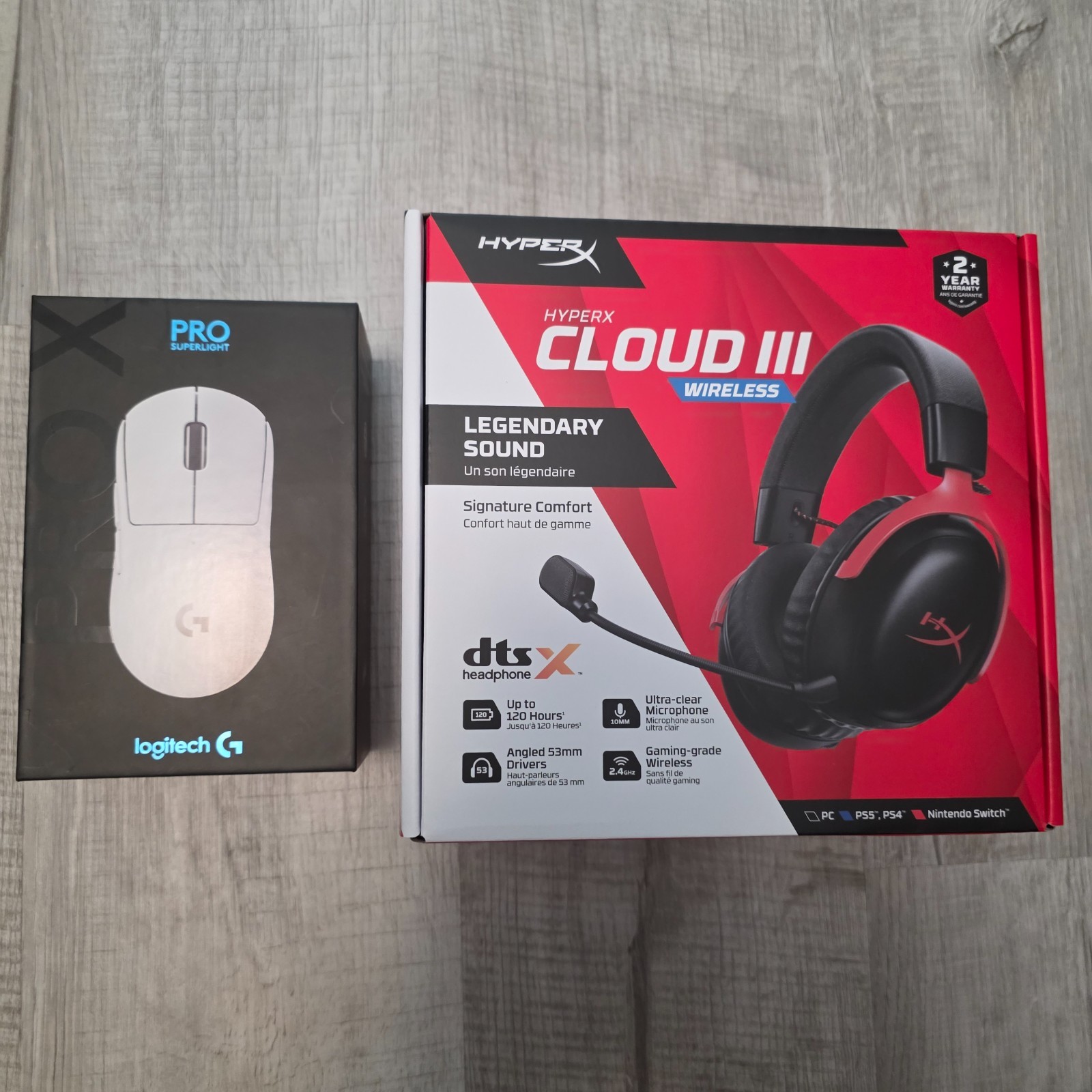HyperX Cloud III Wireless Headset & Logitech GPX G PRO X Superlight Mouse BUNDLE