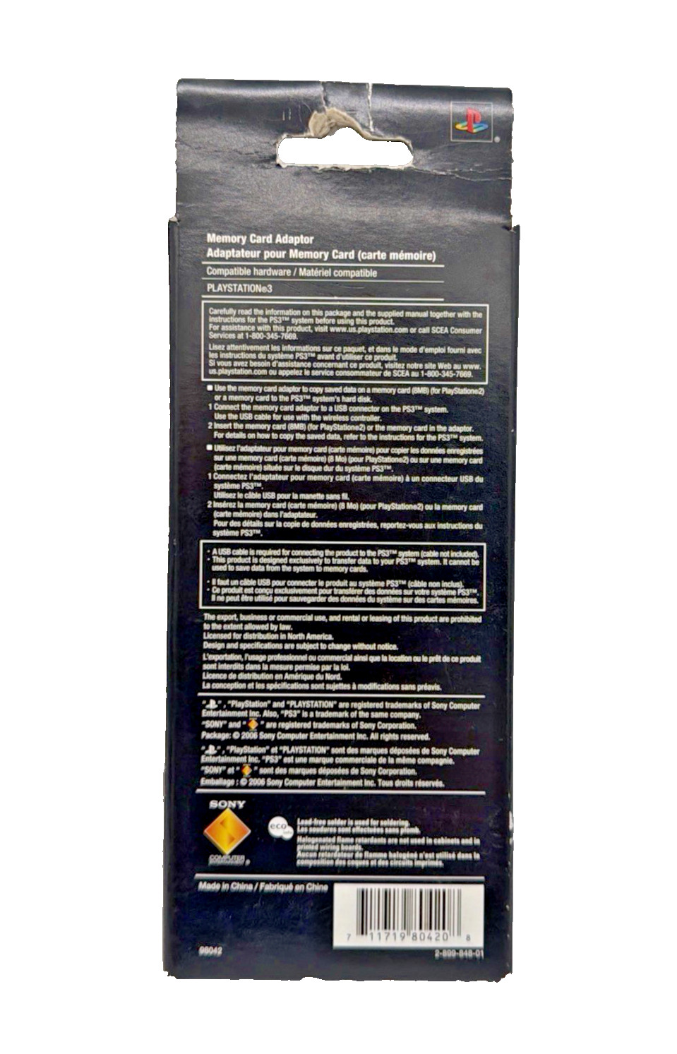 Sony PlayStation 3 PS3 Memory Card Adapter CECHZM1U OEM Boxed New