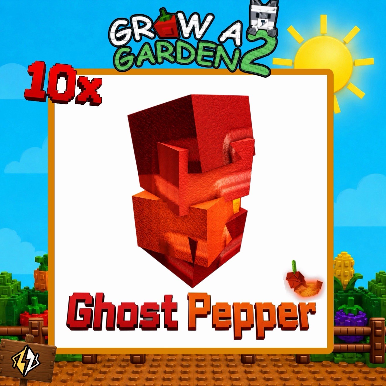 🌱Grow A Garden 2🌱 | 10x Ghost Pepper Seed 🌶️ | CHEAP AND FAST DELIVERY⚡️