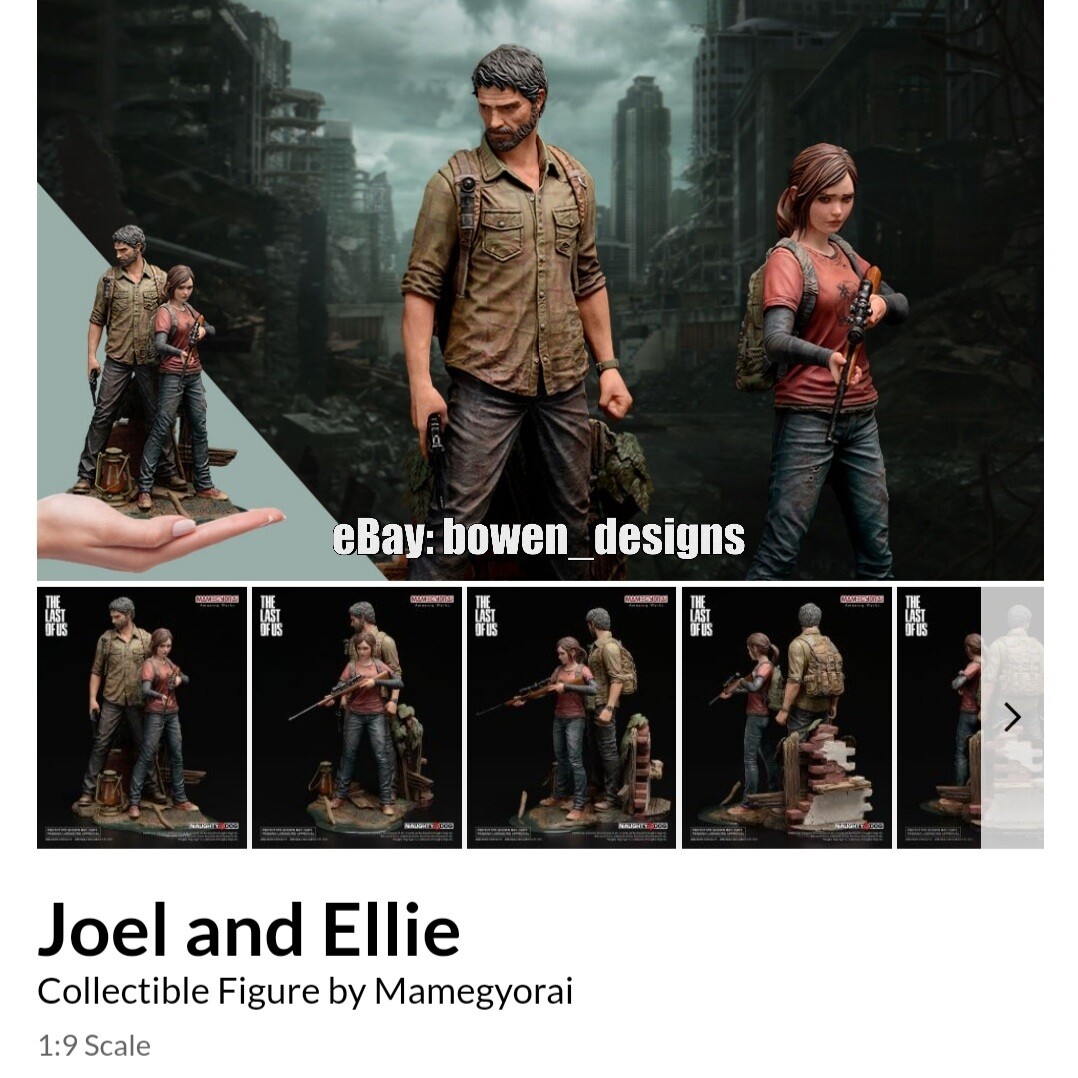 1/9 Mamegyorai The Last of Us Game JOEL ELLIE Figure Statue Set Naughty Dog PS3