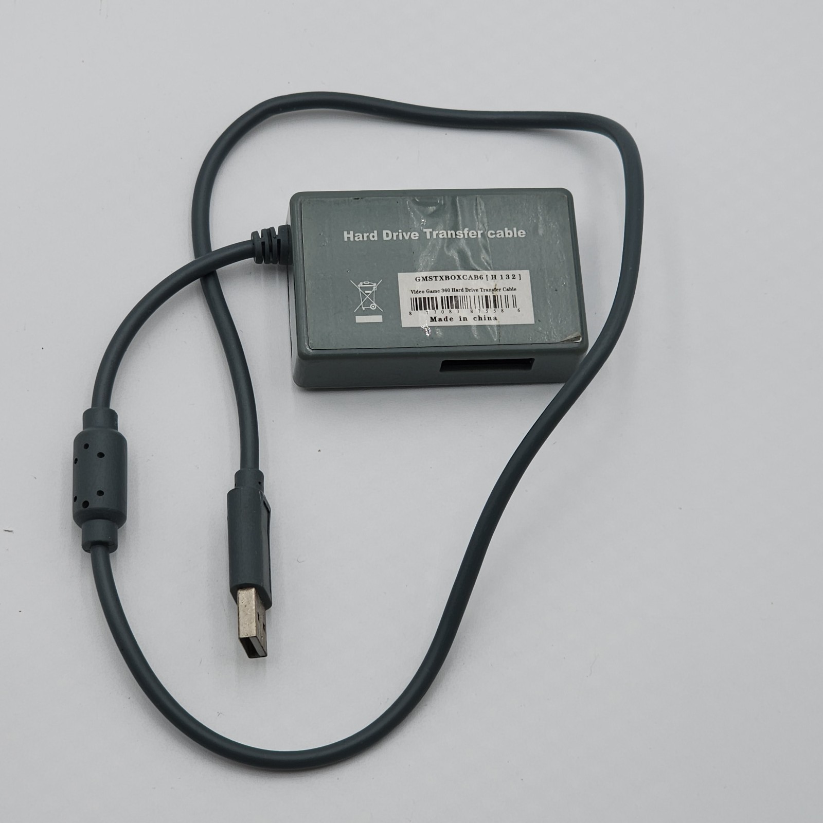 Hard Drive Transfer Cable Gray Video Game Xbox 360 Generic Untested