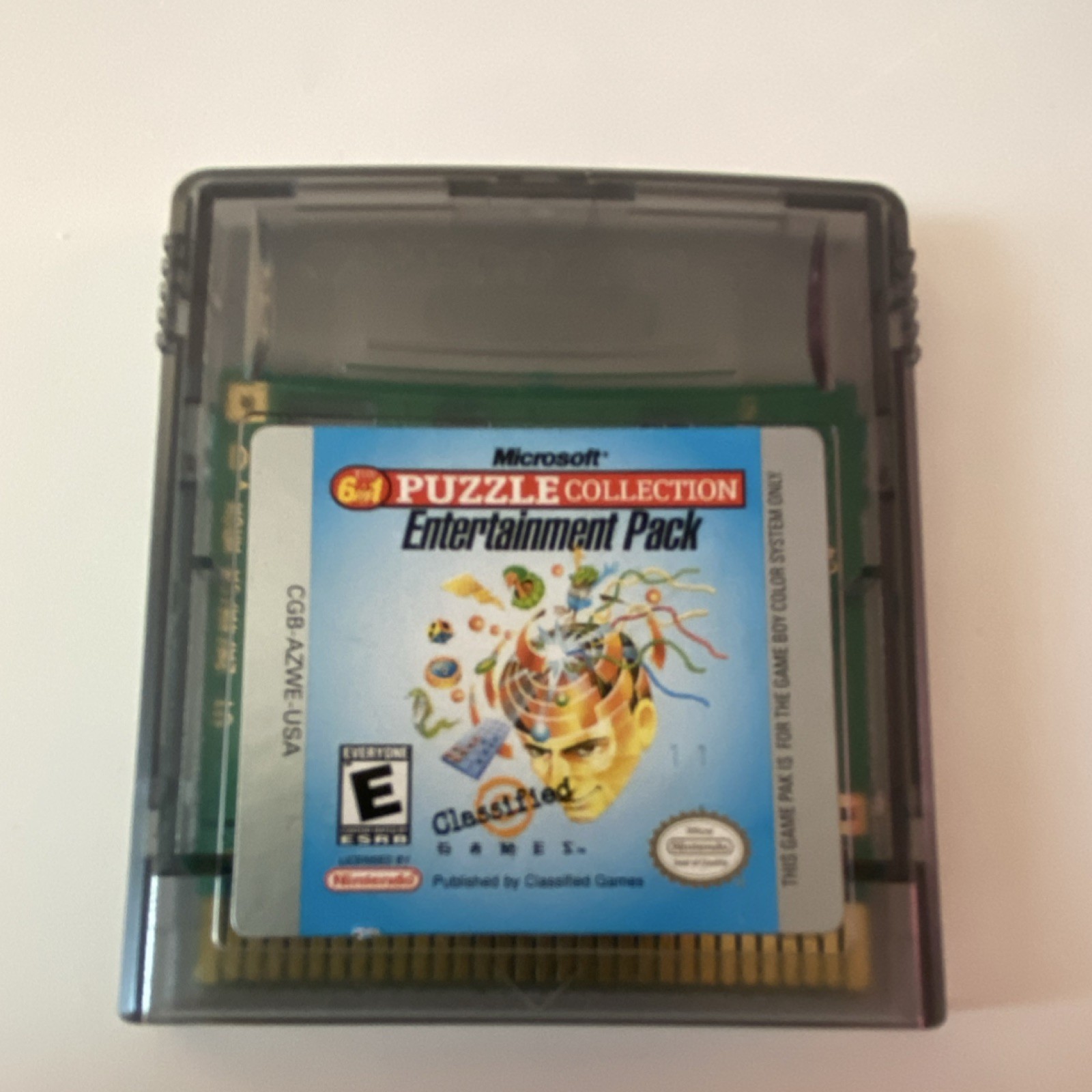 Microsoft Entertainment Pack Nintendo Game Boy Color Classified Puzzle NTSC 1998