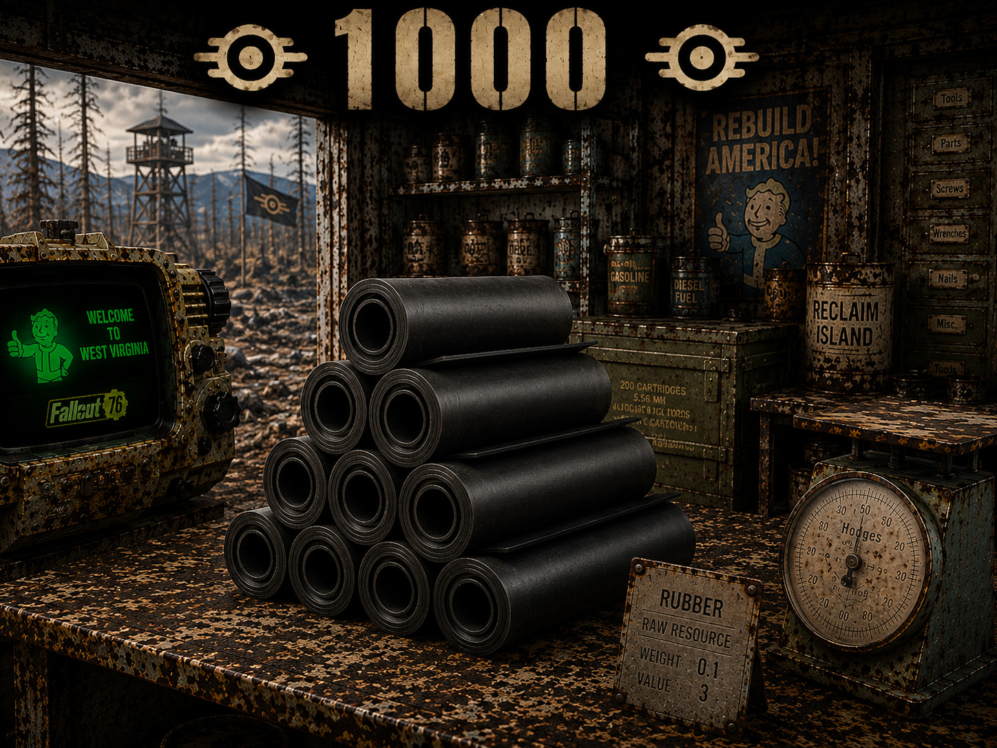 PS4 / PS5 Fallout 76 junk x1,000 rubber