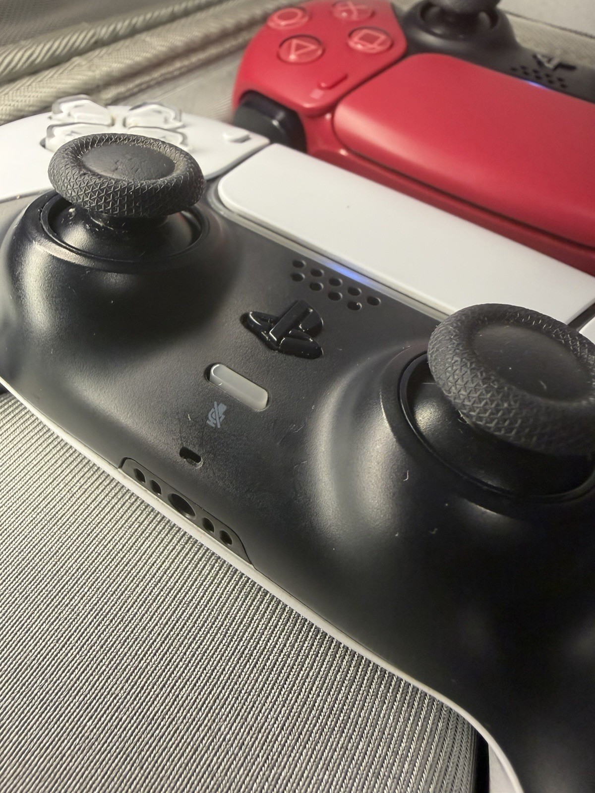 Sony PS5 DualSense Wireless Controller Cosmic Red & White + Carrying Case TESTED