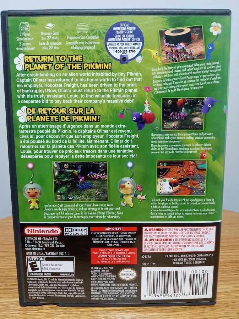 Pikmin 2 (Nintendo GameCube, 2004) Disc and Case