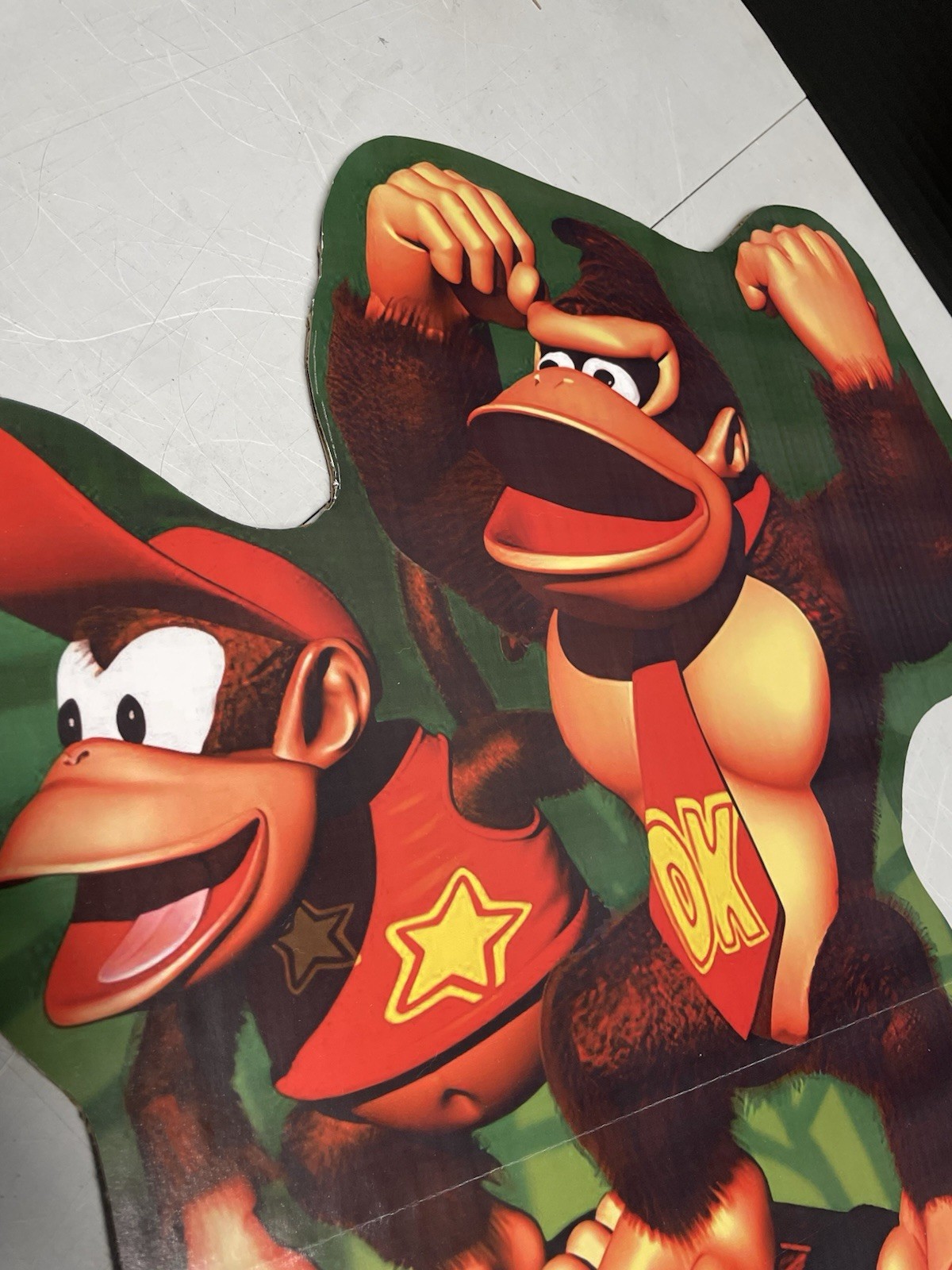 Donkey kong Country Standee 18×26” Cardboard Sign Promo-like Display nes snes
