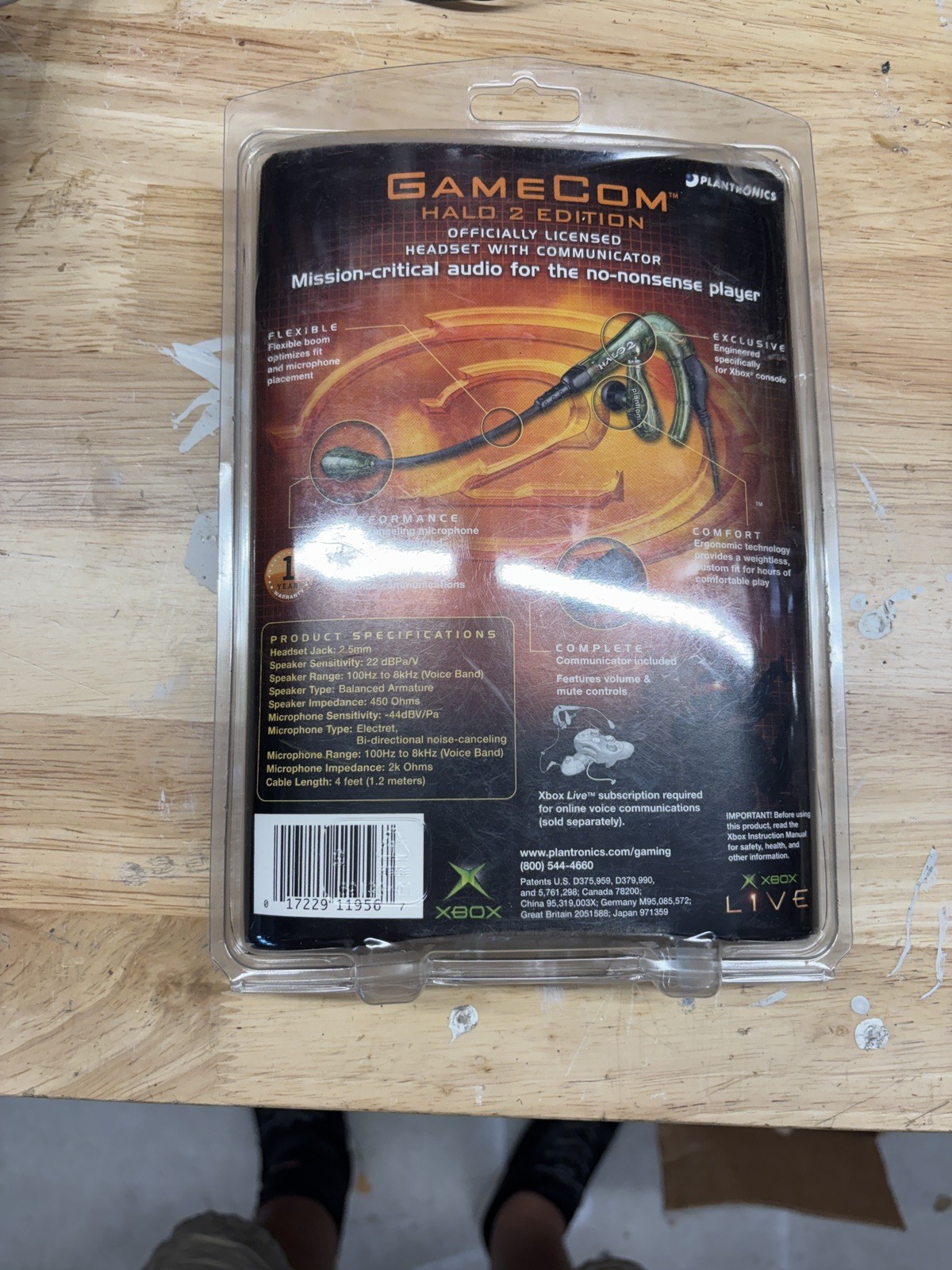 2004 Plantronics: Halo 2 Headset for Xbox Live Factory Sealed