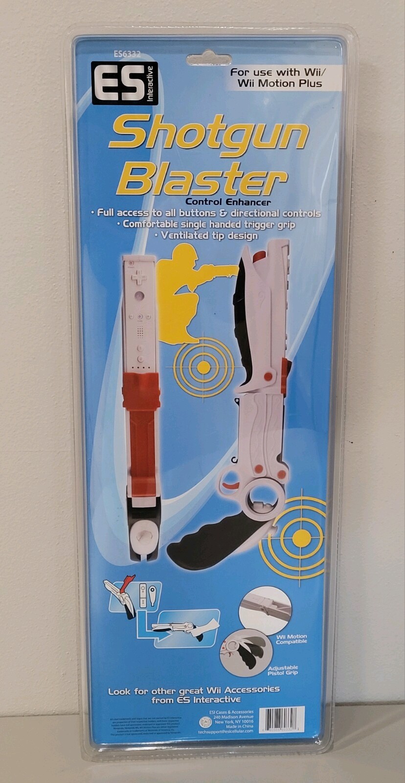 Wii Shotgun Controller Accessory Nintendo Wii Game Attachment 15″ SEALED NOS ✅️