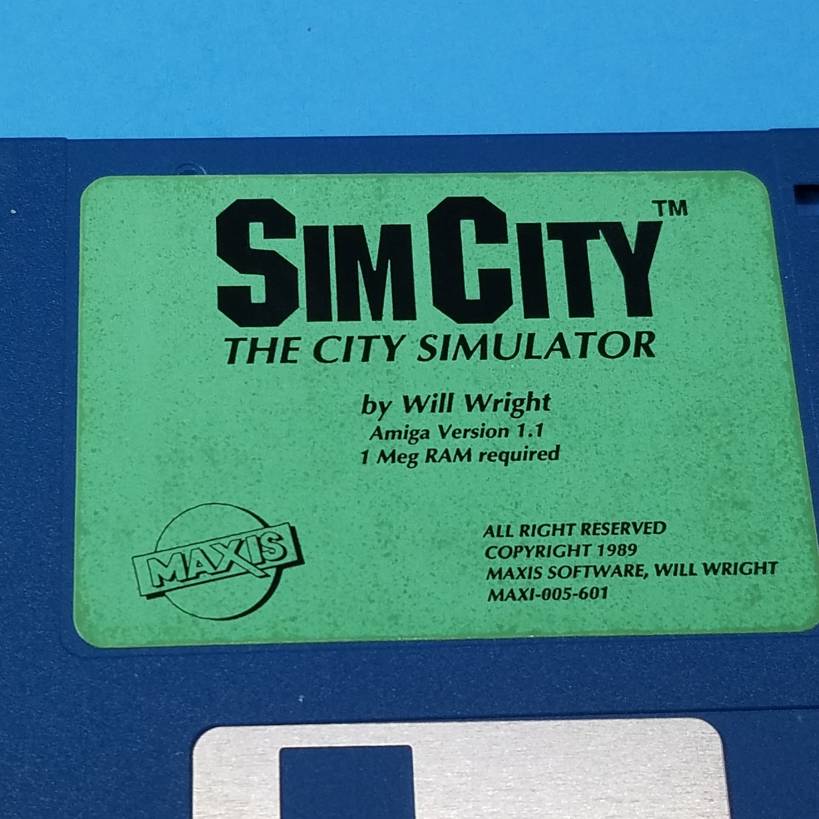 Sim City Commodore Amiga Game w/ Box Manual and Disk