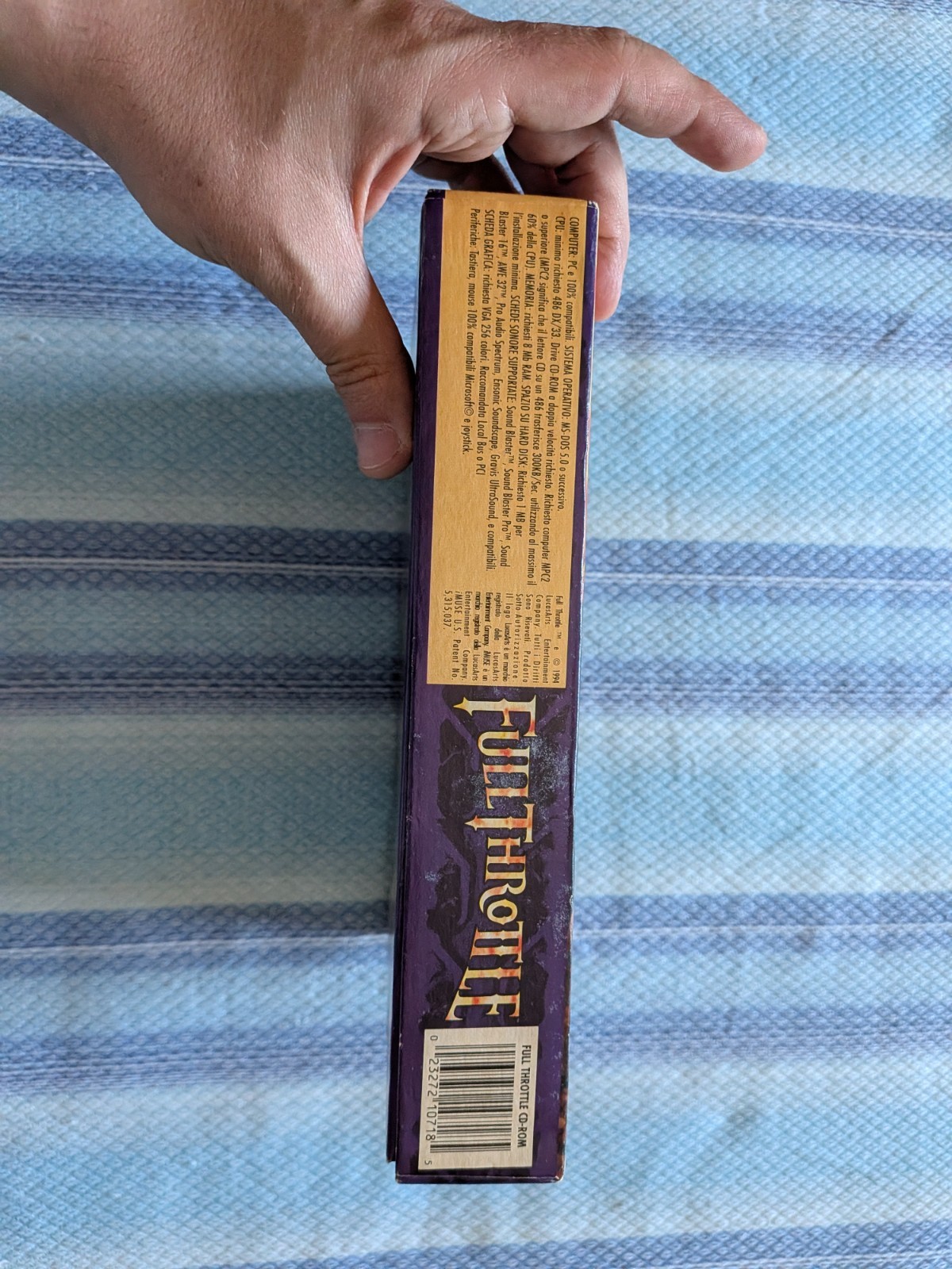 FULL THROTTLE ITALIAN COMPLETE LUCASARTS PC CD ROM BIG BOX CTO LUCAS ADVENTURE
