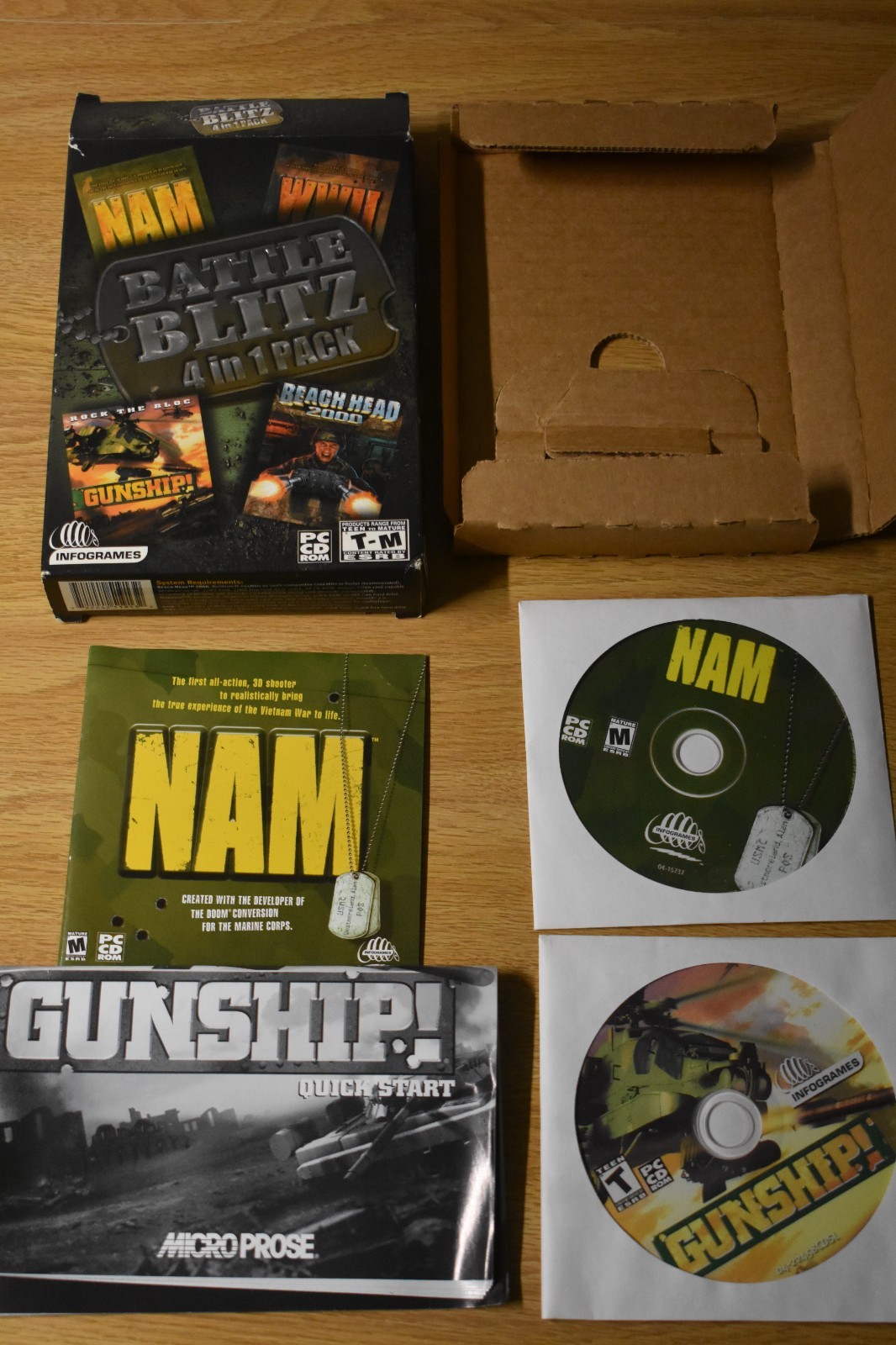 Vintage Battle Blitz 4 IN 1 Pack PC CD-ROM NOTE: Includes Nam & Gunship only