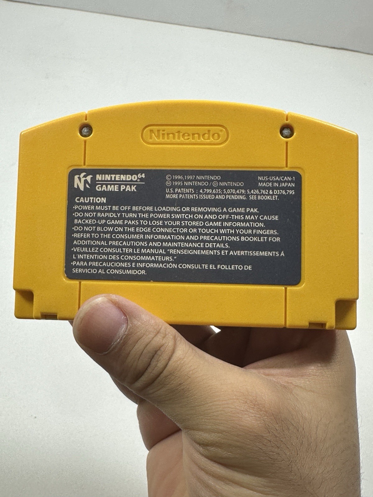 Donkey Kong Nintendo 64 N64 Authentic Yellow Cartridge OEM Tested Bad Label