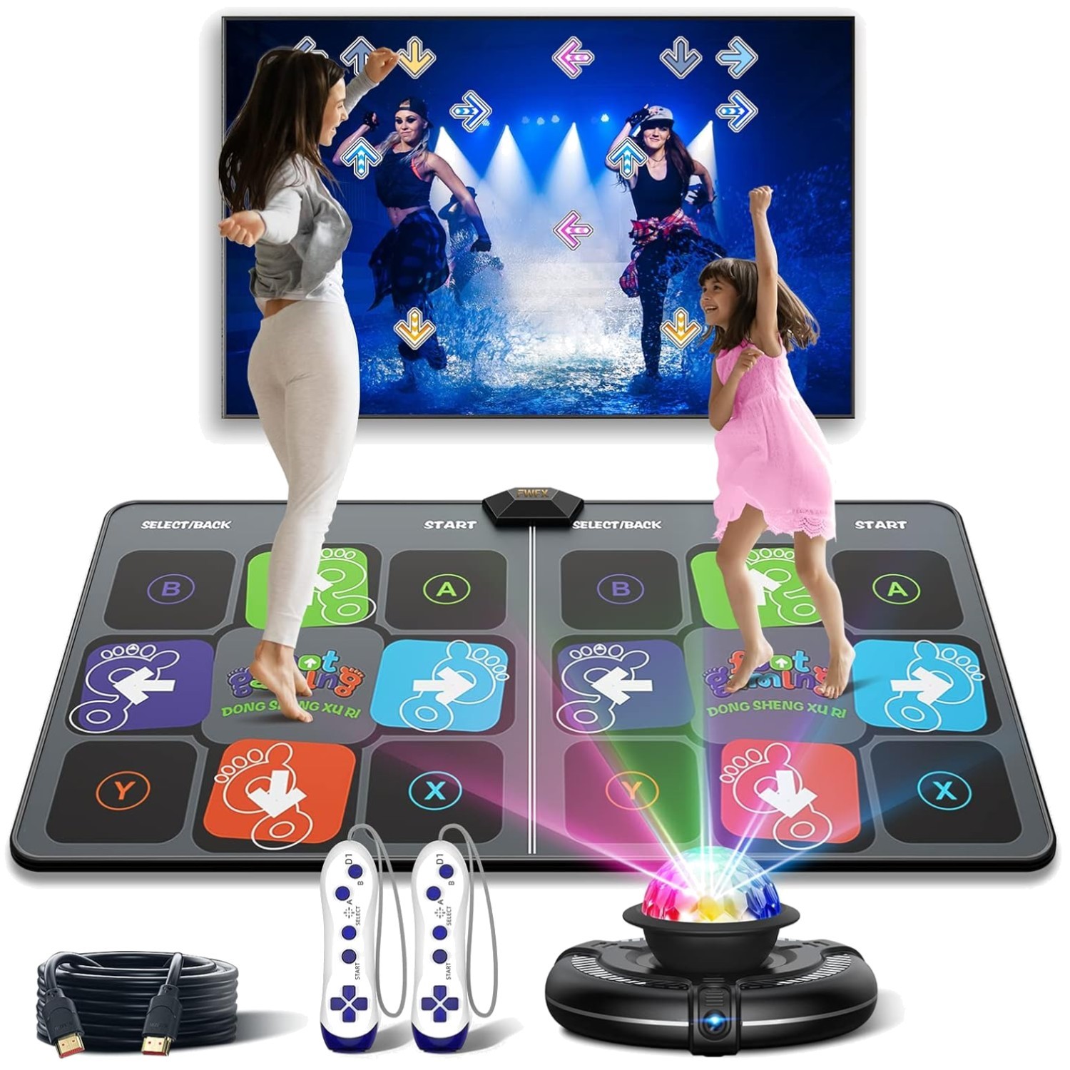 Musical Dance Mat for Kids & Adults – 65.4″ Wireless Gaming Fun for Families