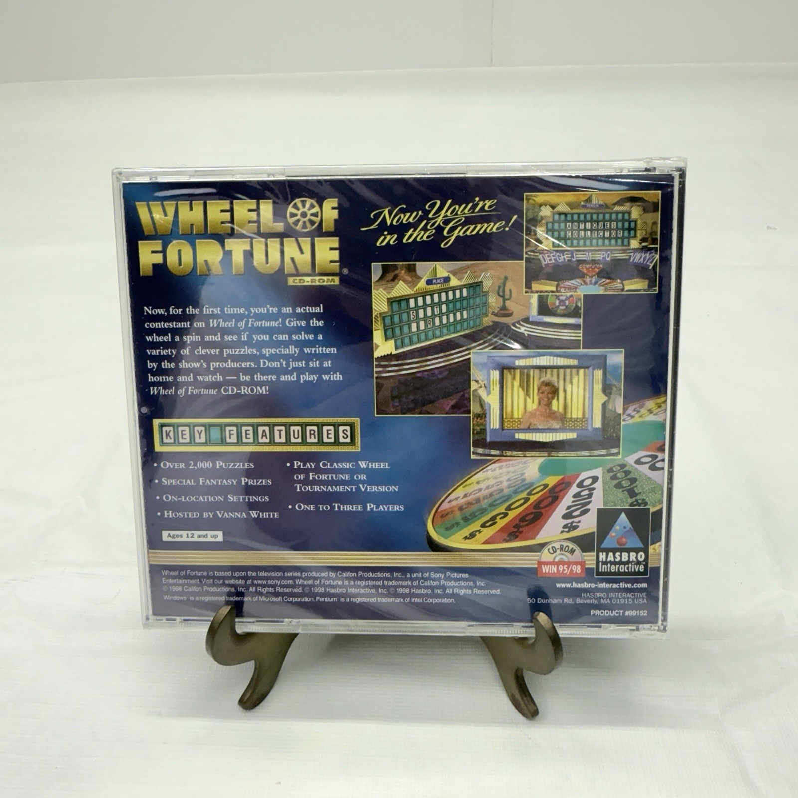 WHEEL OF FORTUNE CD-Rom (PC Game, 1998) HASBRO Interactive Win 95/98