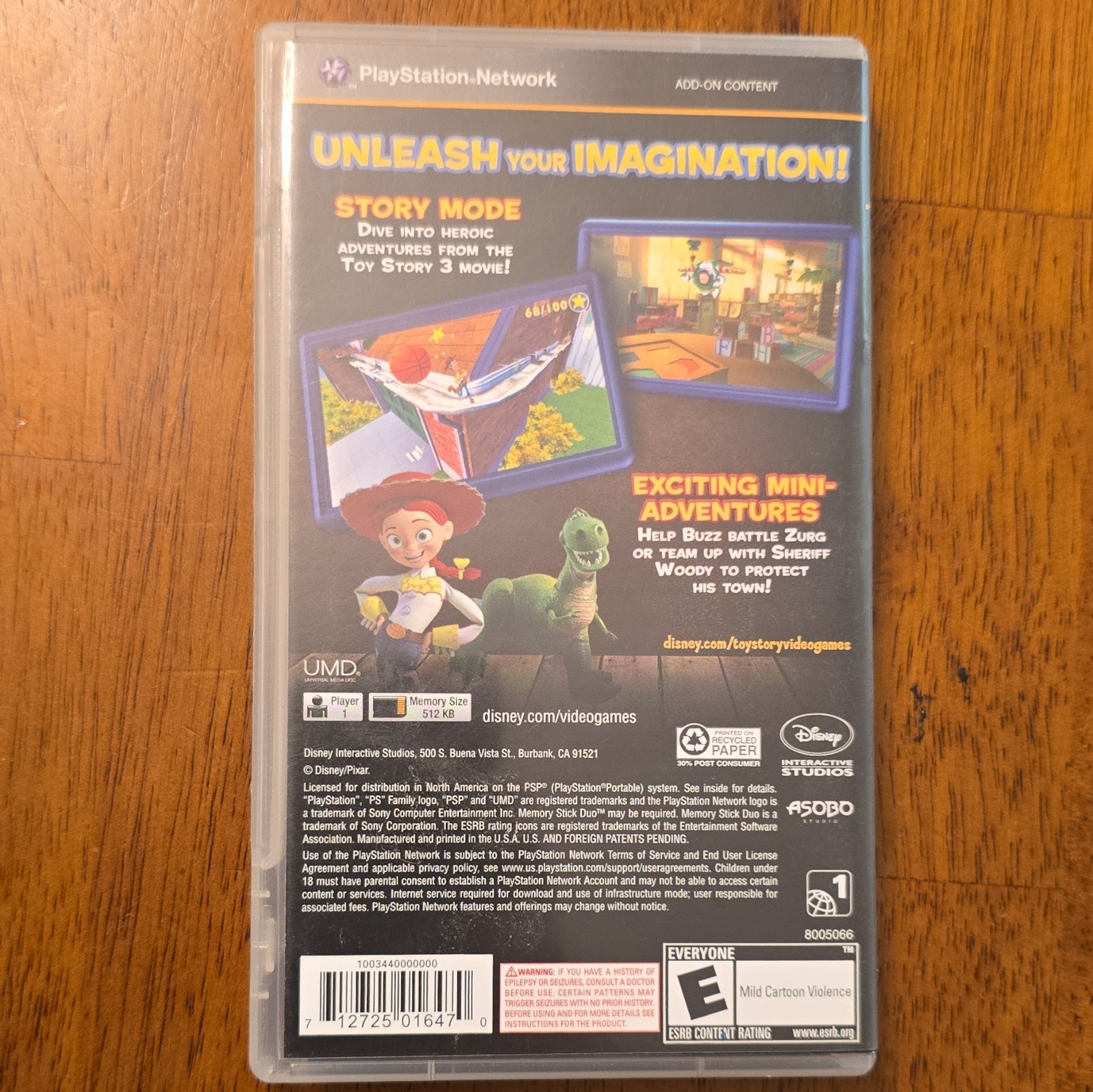 Toy Story 3 Sony PSP Game Toy Story Series E (Everyone)