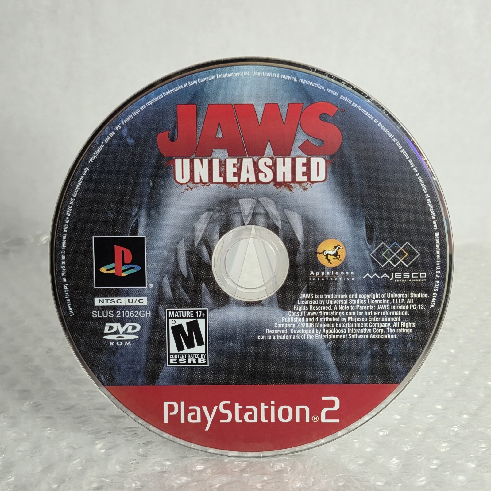 Jaws Unleashed PS2 Sony PlayStation 2 PS2 Complete In Box CIB Tested Majesco App