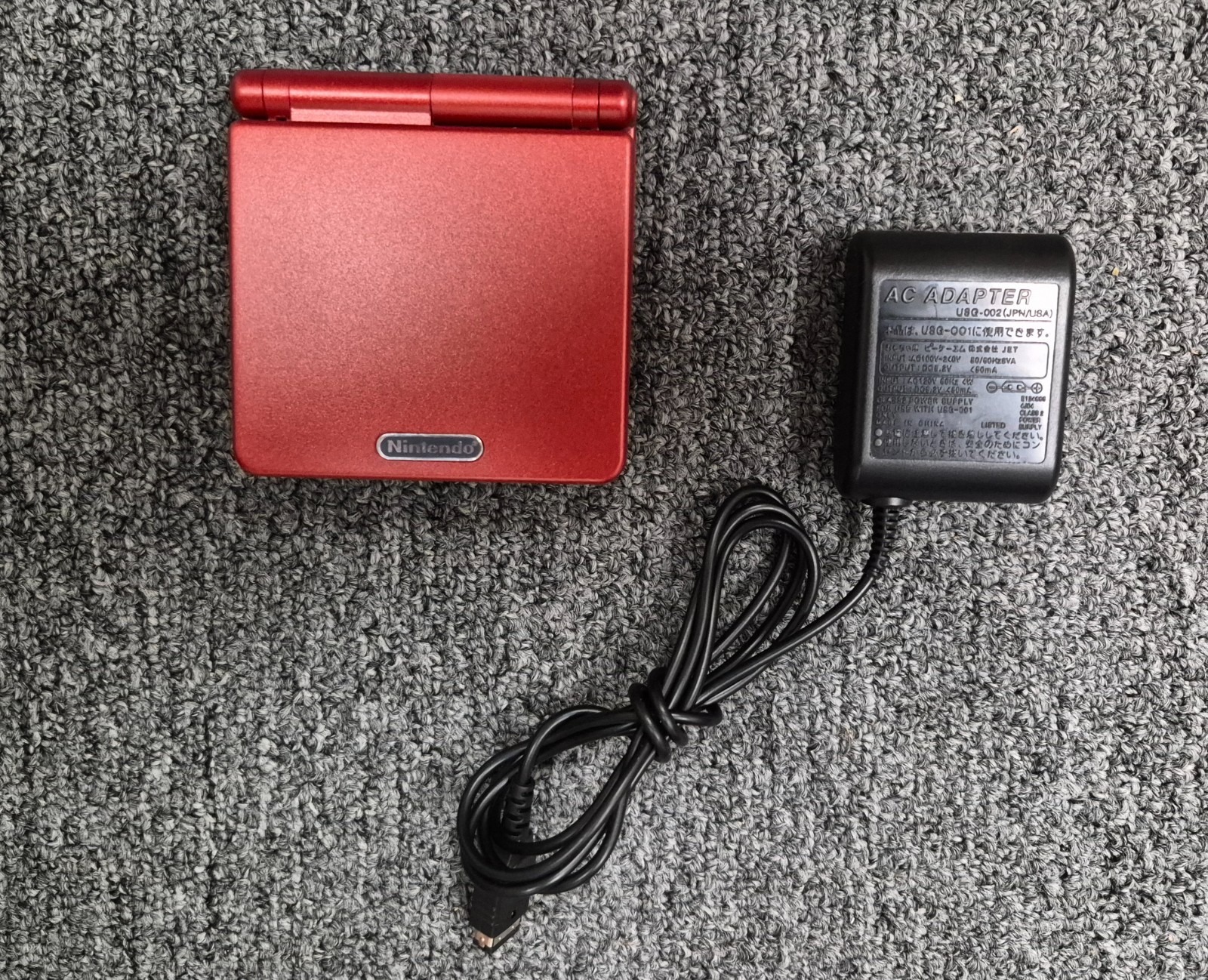 Nintendo Game Boy Advance SP Flame Red AGS 001 with charger Tested!