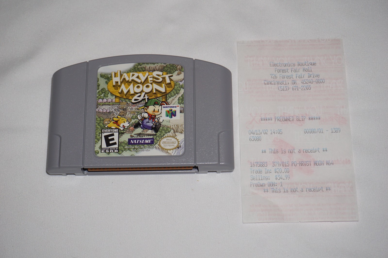 Harvest Moon (Nintendo 64 N64) with Box No Manual