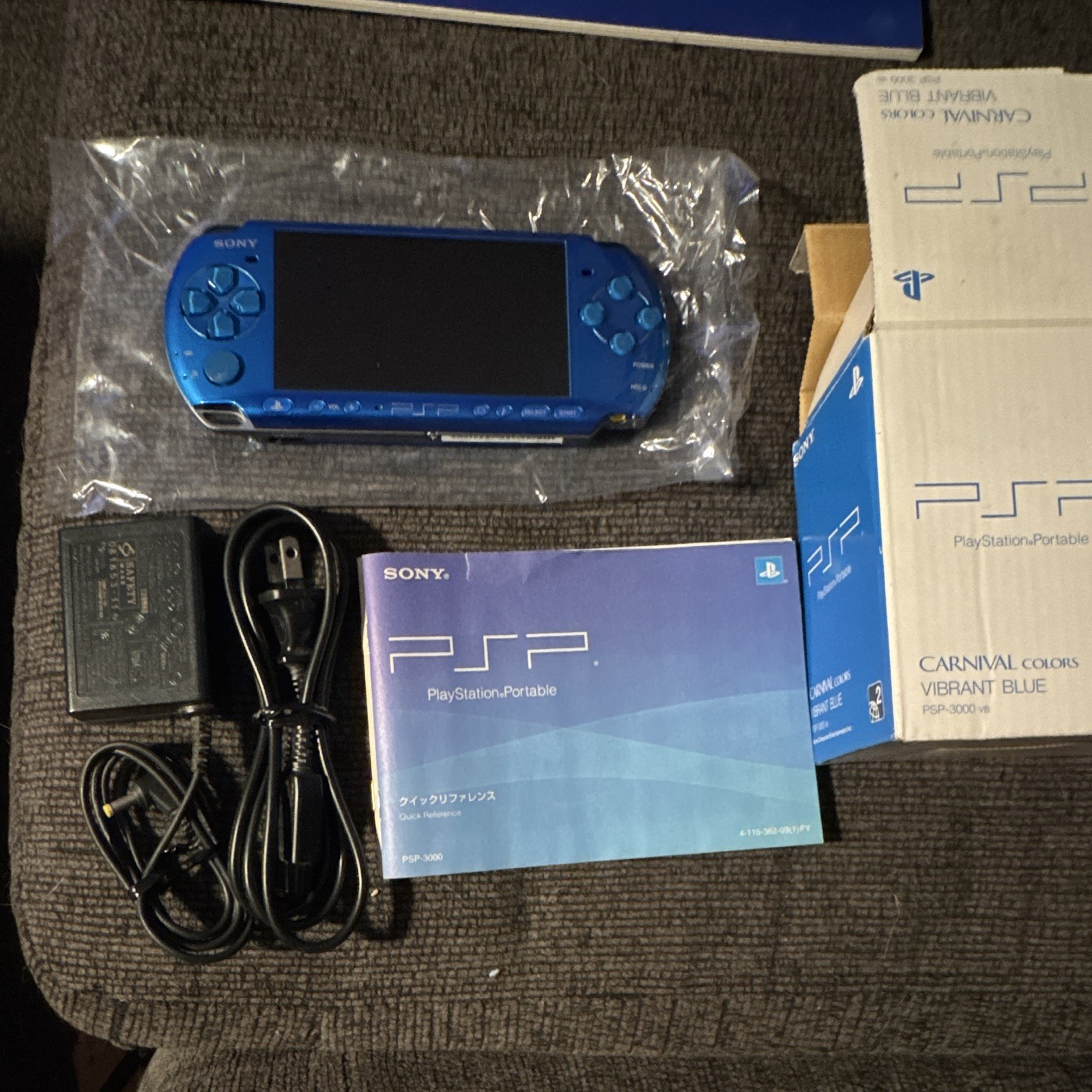 Sony PSP-3000 Vibrant Blue Handheld Console NTSC-J Wi-Fi w/ Box Manuals