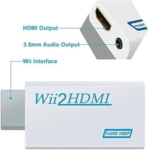 Wii to HDMI Adapter with 3.5mm Audio – Connect Your Wii U Easily to Modern TVs