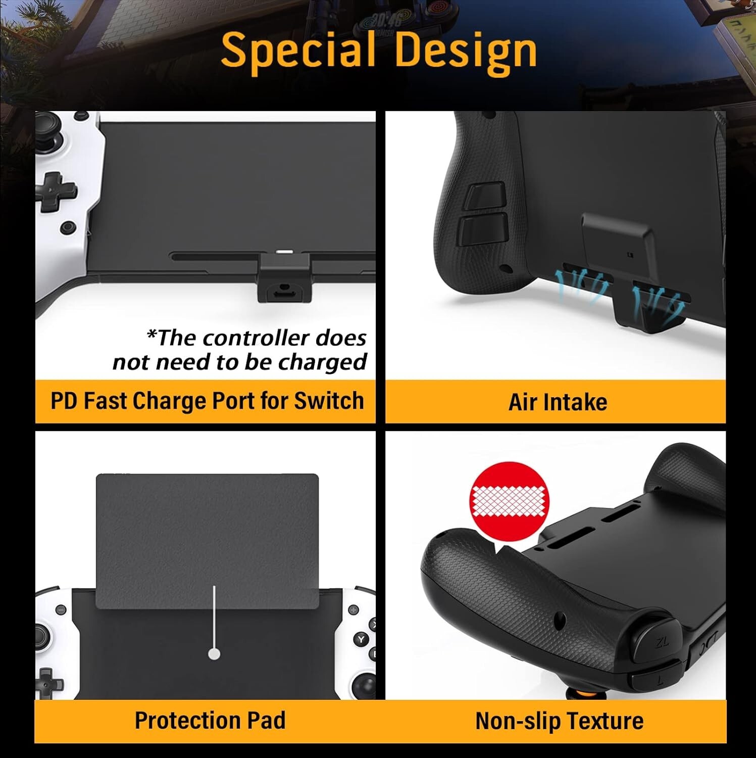 Gamepad Dual Vibration Handheld Controller For Nintendo Switch Joy-Con Game Grip