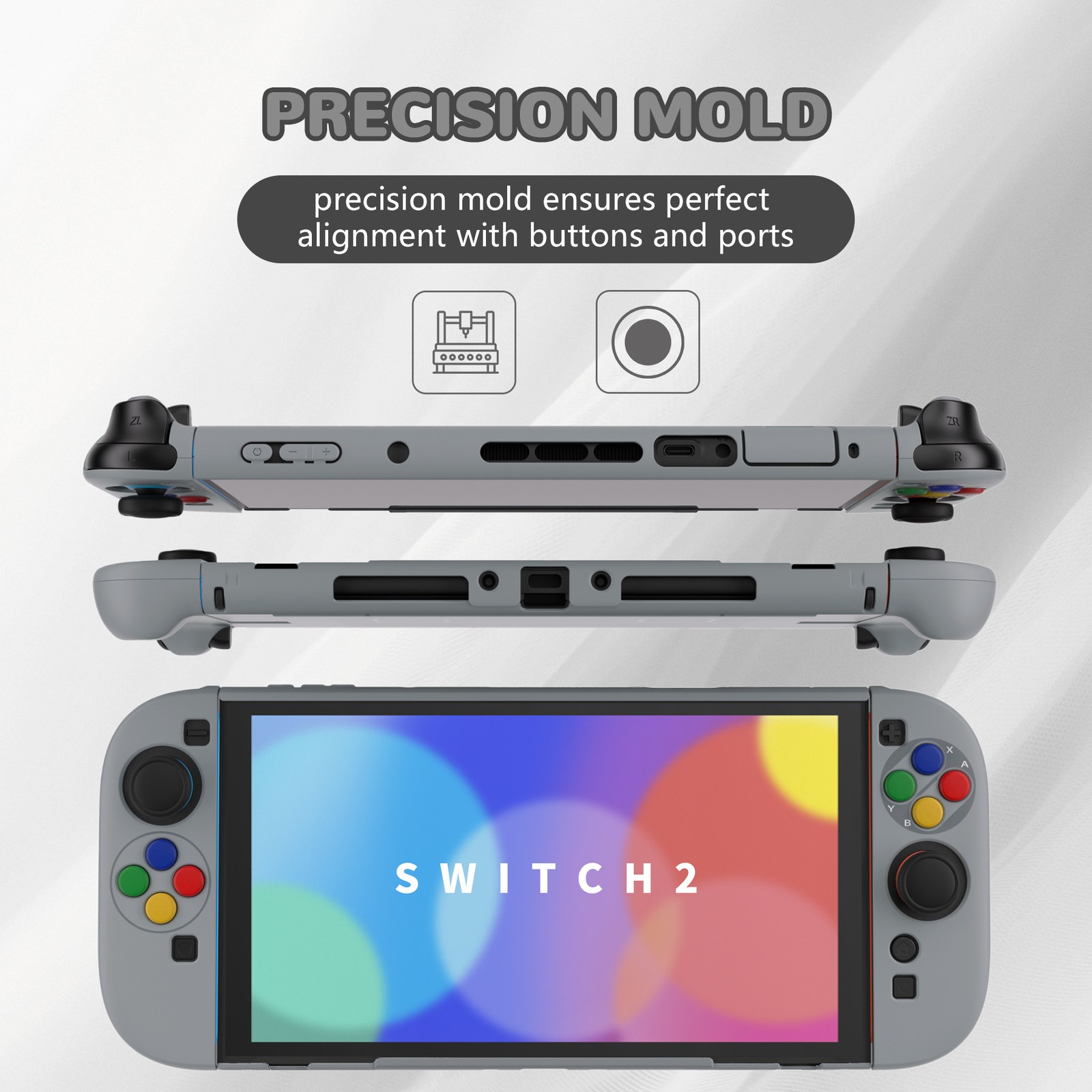 PlayVital Protective Case for Nintendo Switch 2 Dockable Hard Shell Split Cover