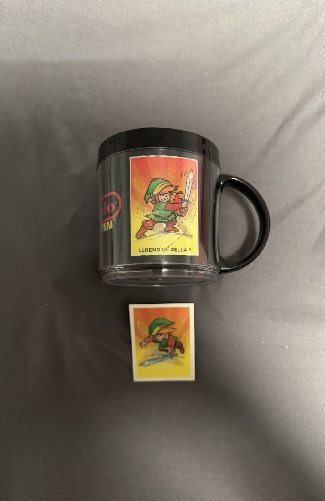 Vintage Nintendo Cereal System Holographic Motion Mug + Bonus Zelda Lenticular