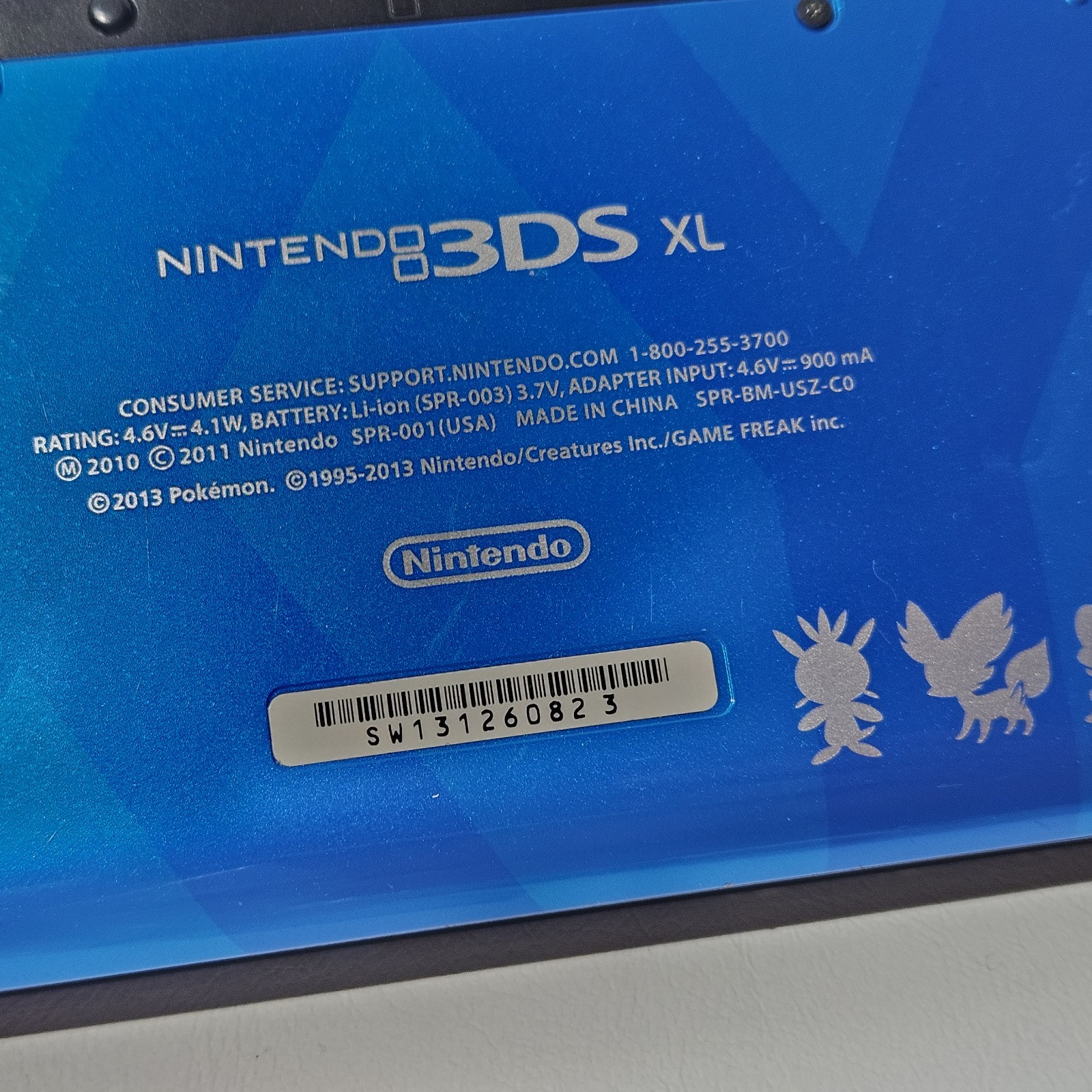 USA Nintendo 3DS XL Pokémon X & Y Blue Version Handheld System Bad Charging Port