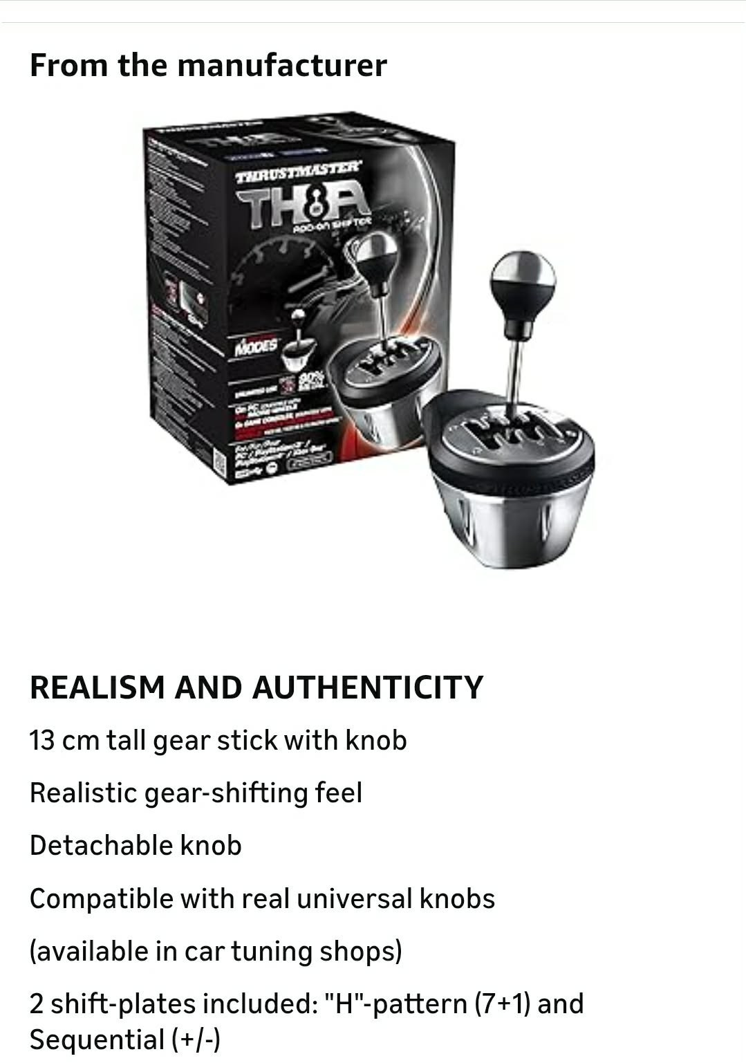 Thrustmaster Add On Shifter TH8A