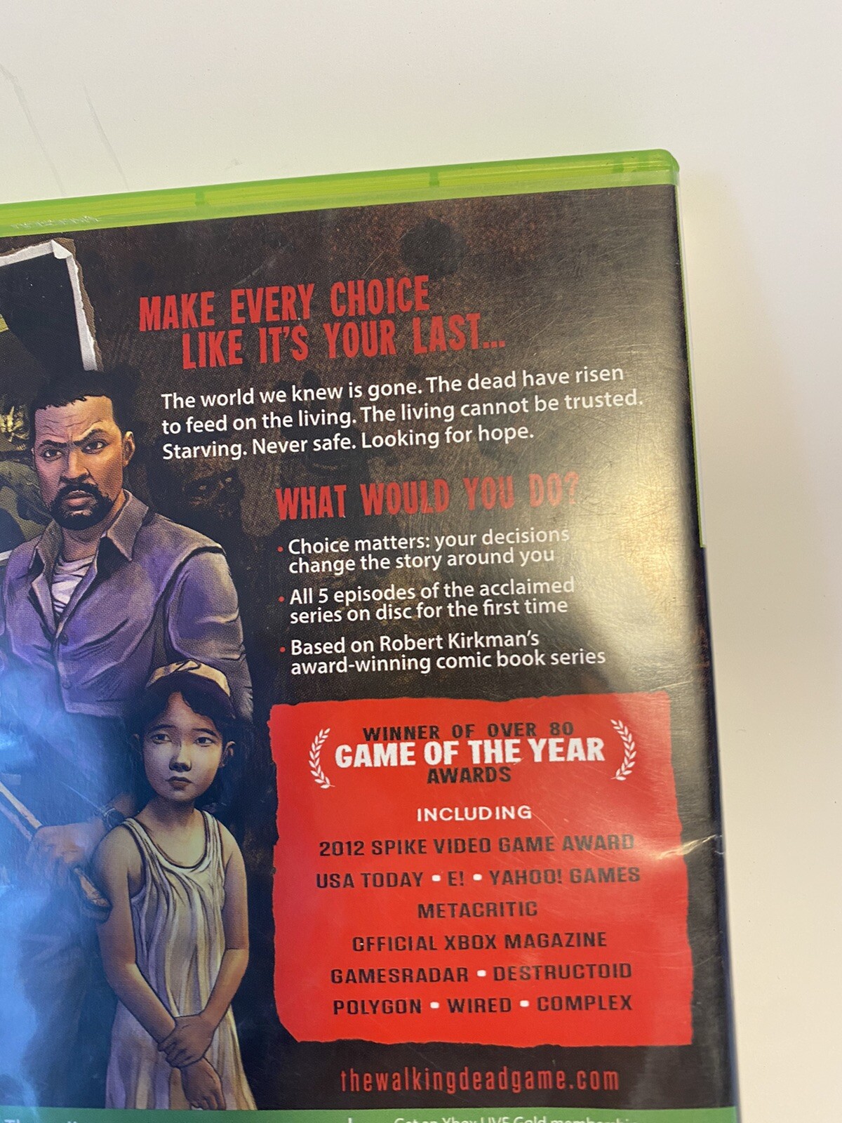 2012 The Walking Dead: A Telltale Games Series Xbox 360,Complete & Tested