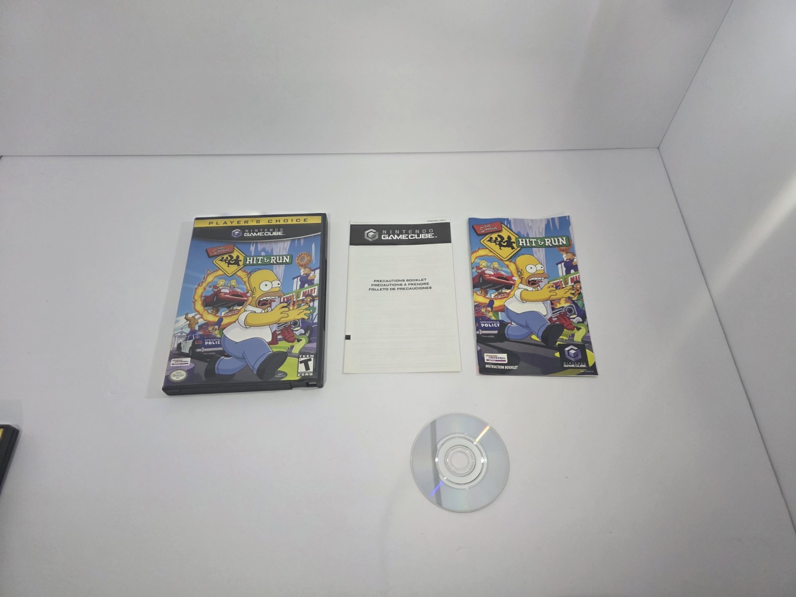 The Simpsons: Hit & Run Nintendo GameCube 2003 Player’s Choice-Manual & Mem Card