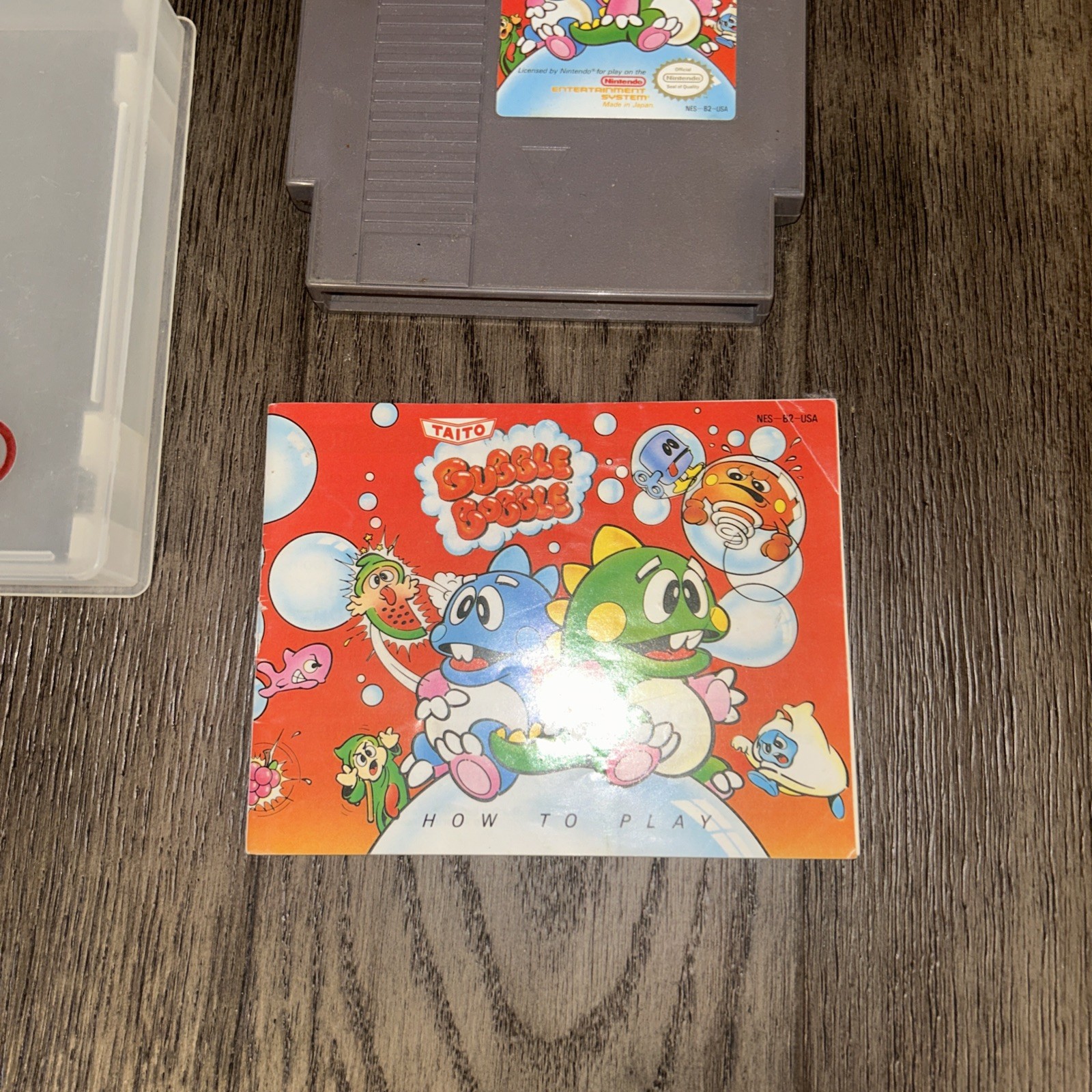 Bubble Bobble Nintendo NES 1988 Tested Cartridge, Manual, Case