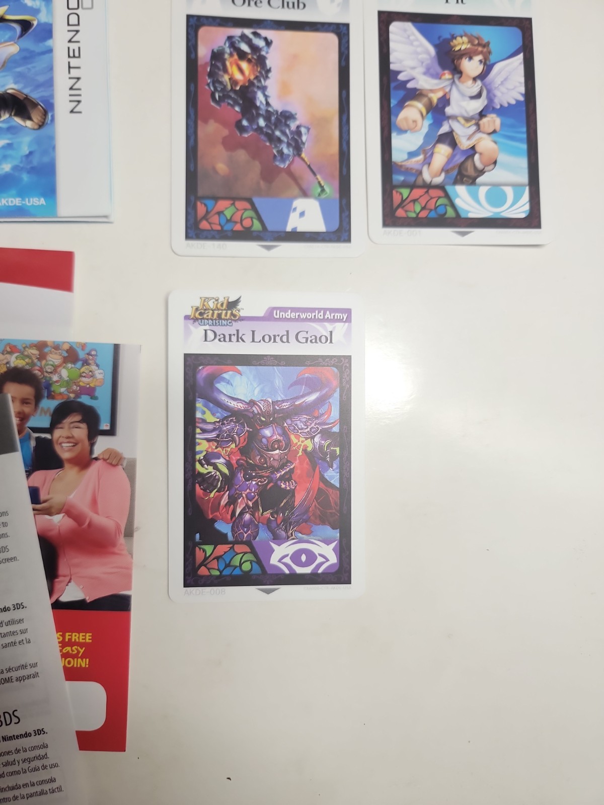 Kid Icarus Uprising Nintendo 3DS 2012 CASE & MANUAL, Box – No Game or AR Cards