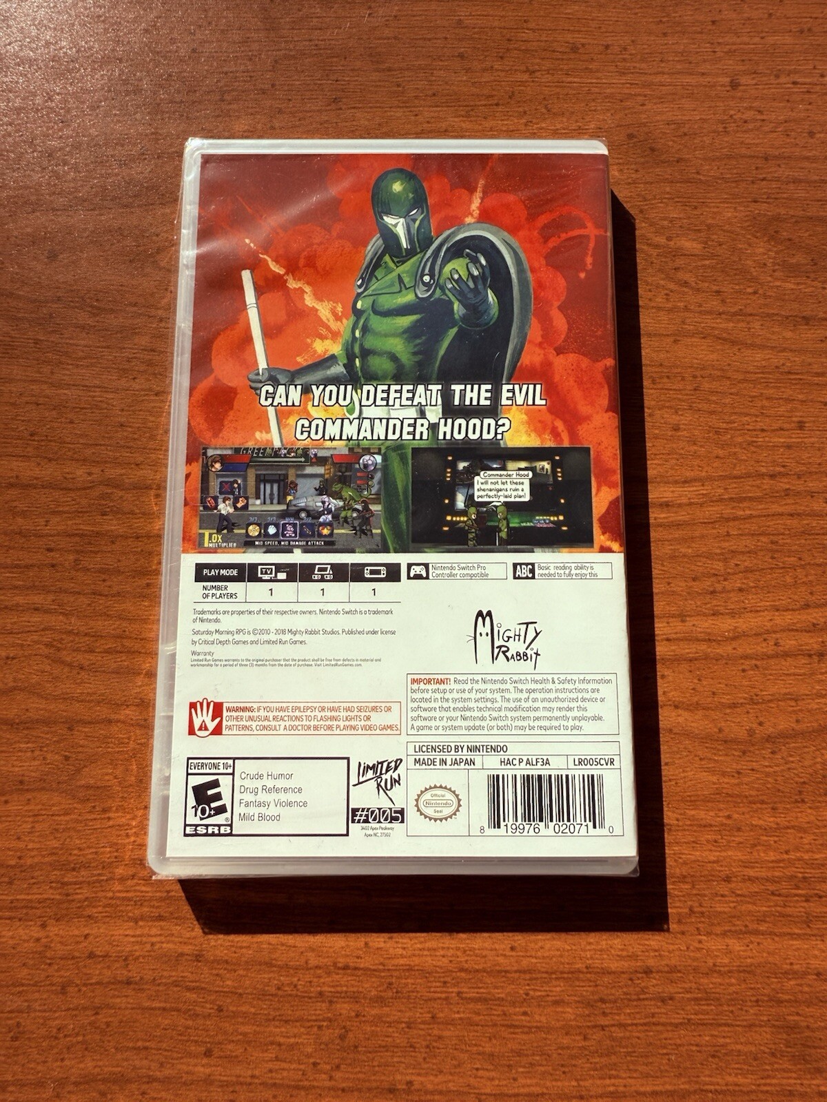 Saturday Morning RPG #5 Nintendo Switch Limited Run Games NEW SEALED Cover B