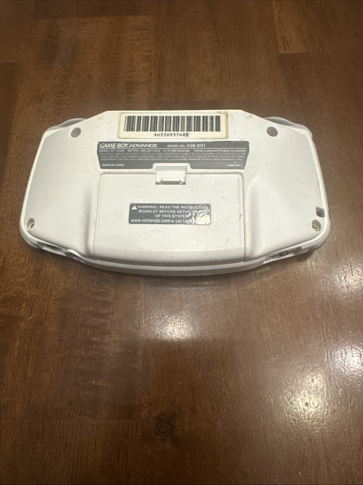 Nintendo Game Boy Advance Arctic White Handheld System Tested *READ DESC*