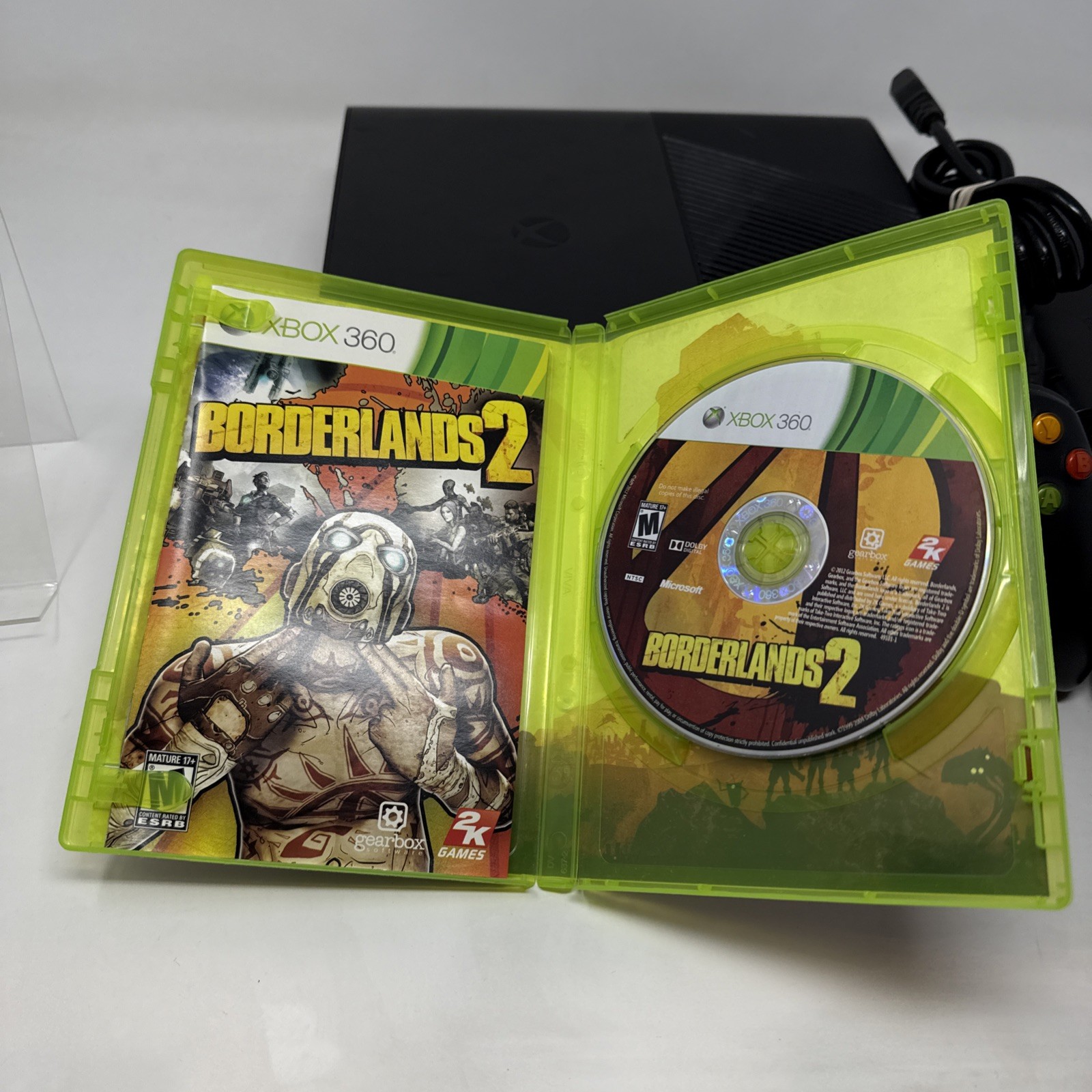 Microsoft XBox 360 E System BLACK Video Game Console 4GB Bundle 2 Games